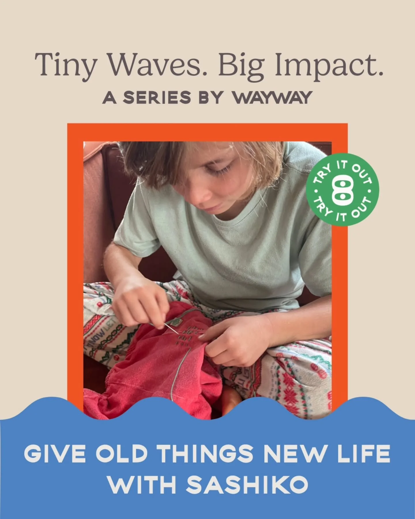 Next up on Tiny Waves! 🌊 A ripped pocket on a pair of WAYWAY pants meets its match. Enter Sashiko, the Japanese art of mending that turns rips or tears into creative magic🪡🧵✨

Check out our mending project and follow these great Sashiko artists&md