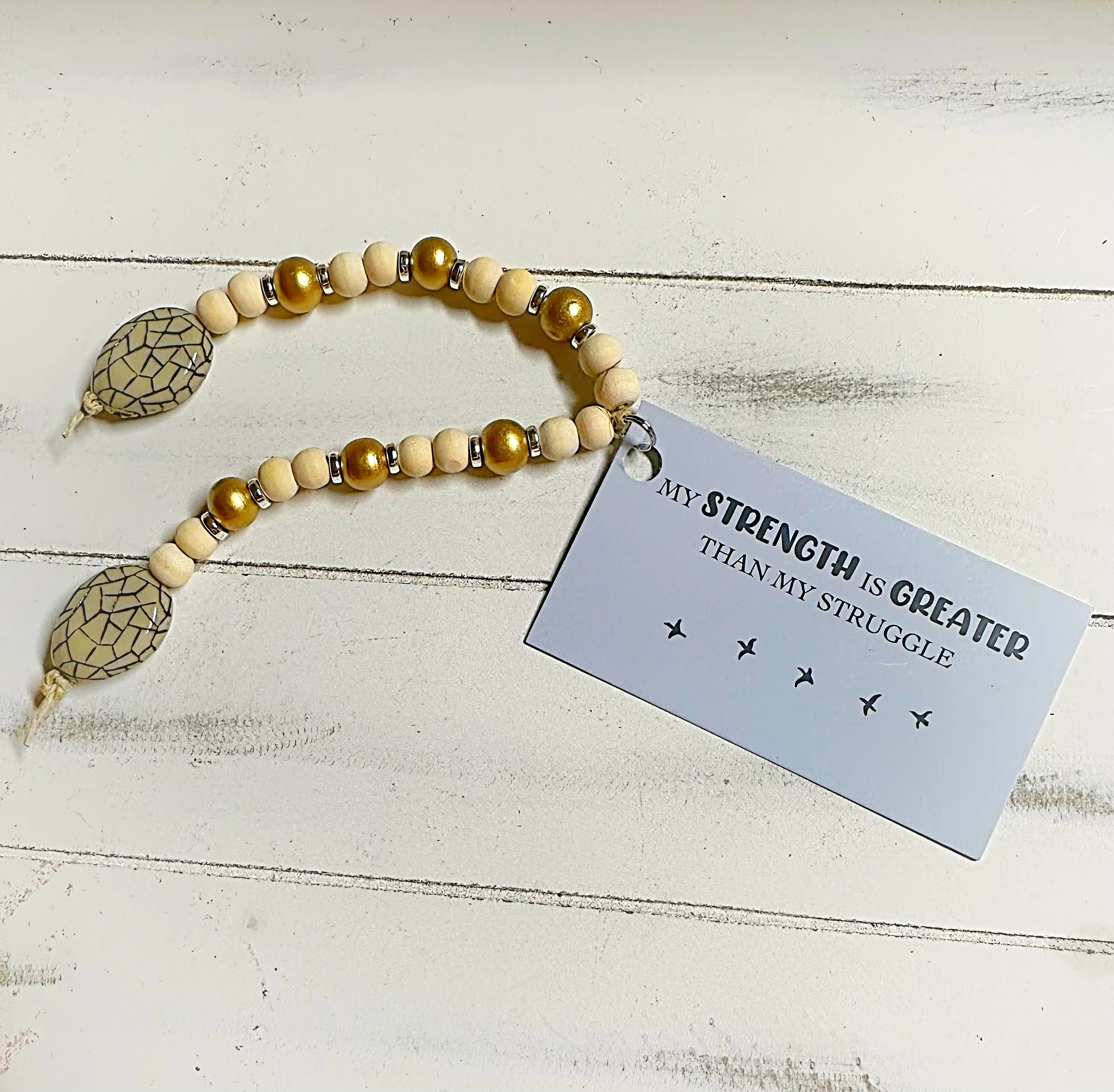 Handmade DYI beaded positive affirmation bookmarks