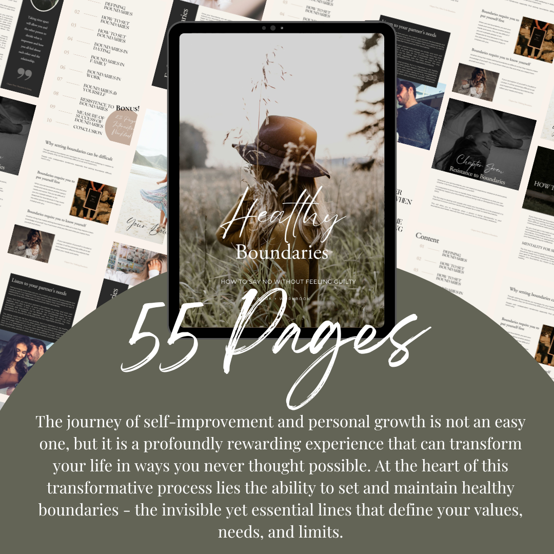 How To Set Boundaries 55 Page eBook and Bonus Workbook — Celebrate You