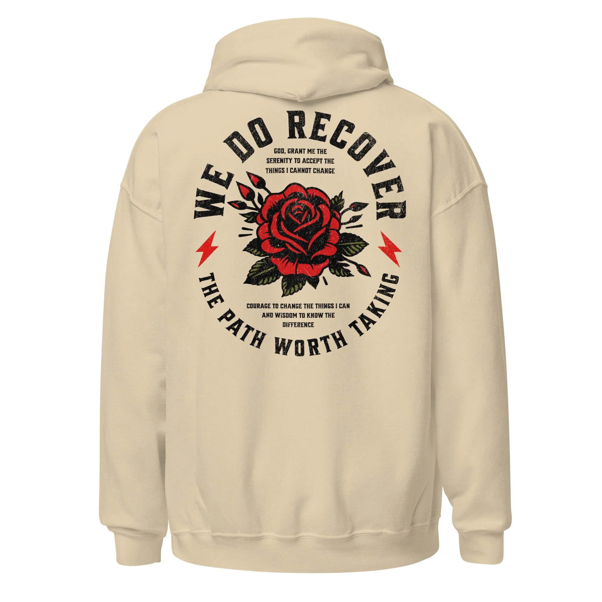 we do recover traditional rose tattoo unisex hoodie