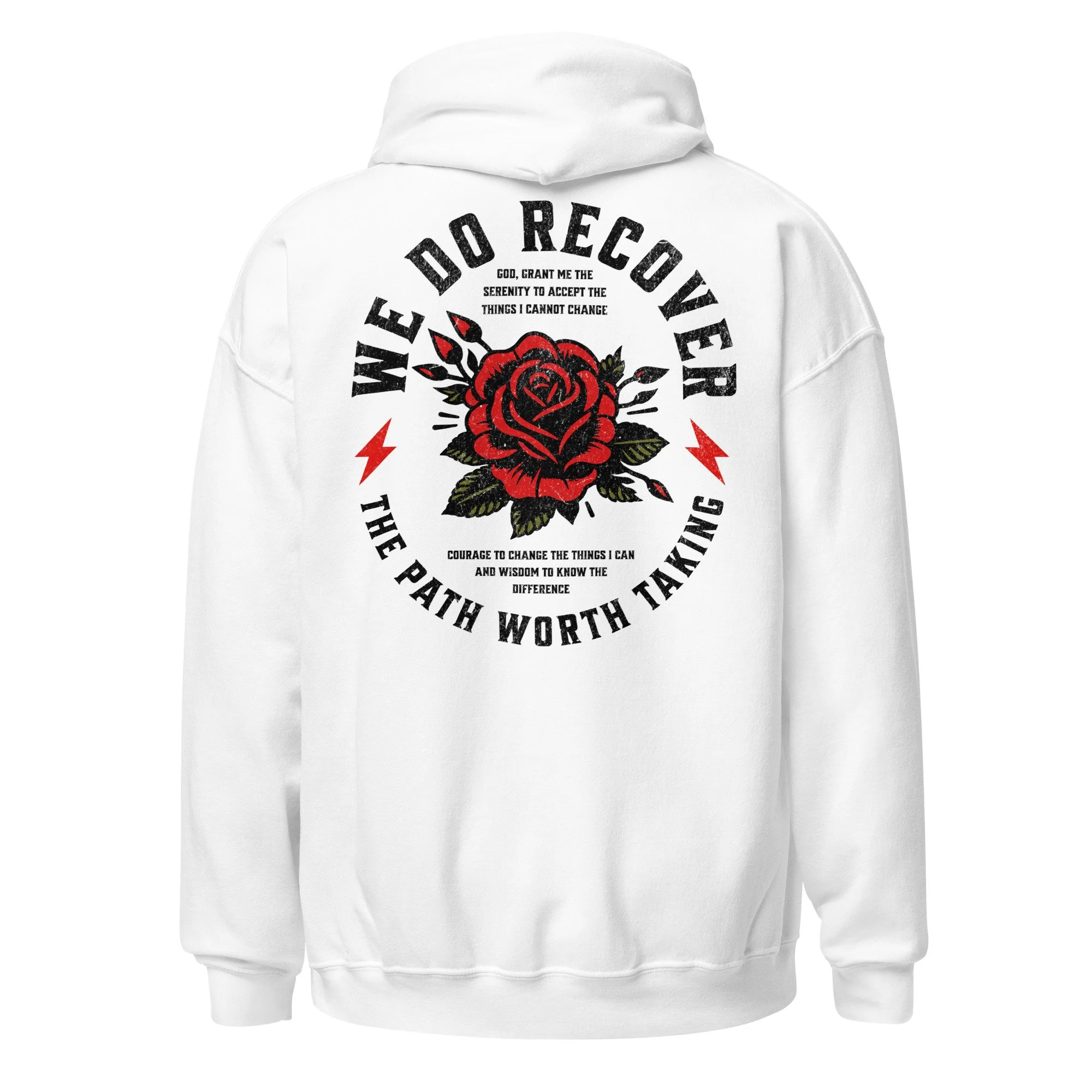 we do recover traditional rose tattoo unisex hoodie