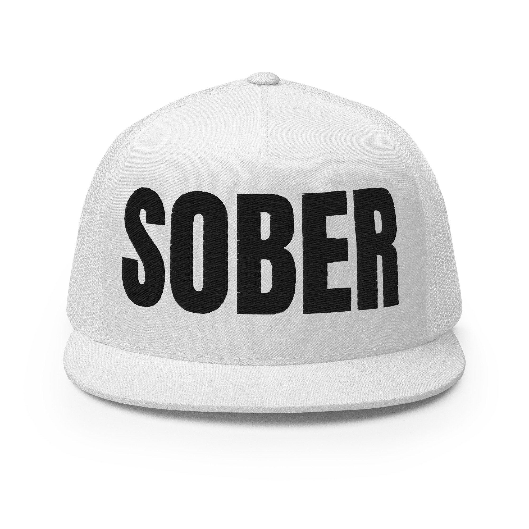 Sober Embroidered Trucker Hat