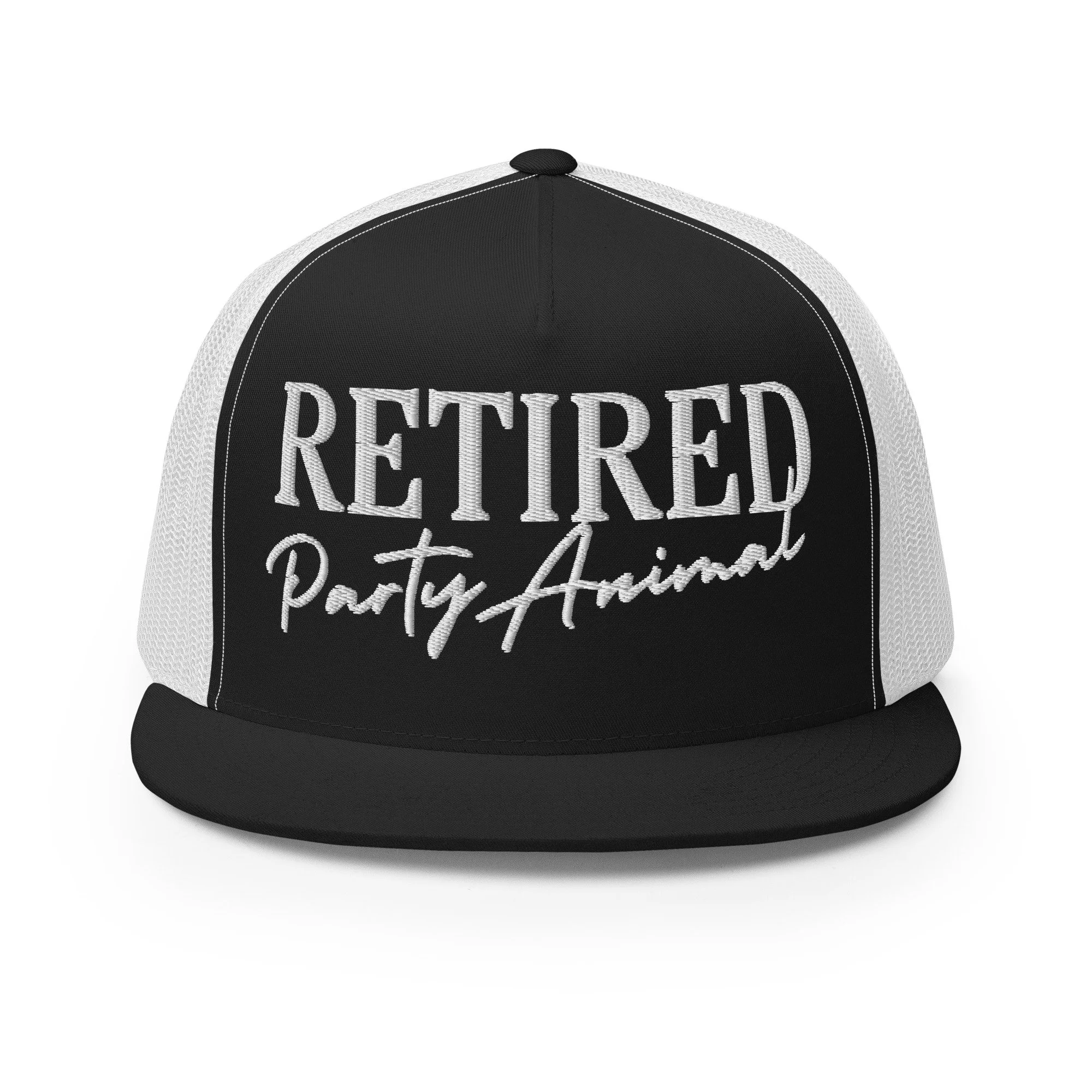 Retired Party Animal Embroidered Trucker Hat