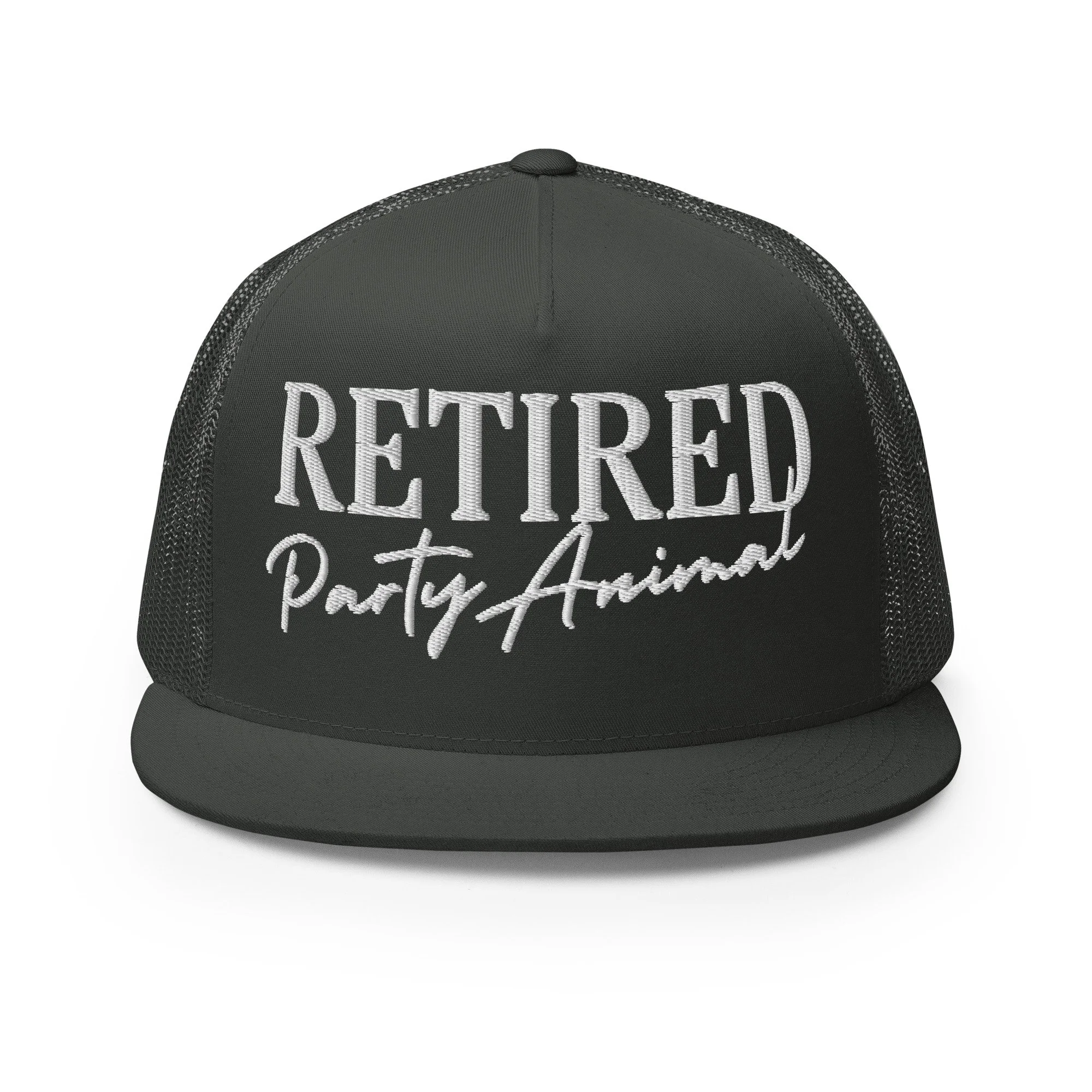 Retired Party Animal Embroidered Trucker Hat