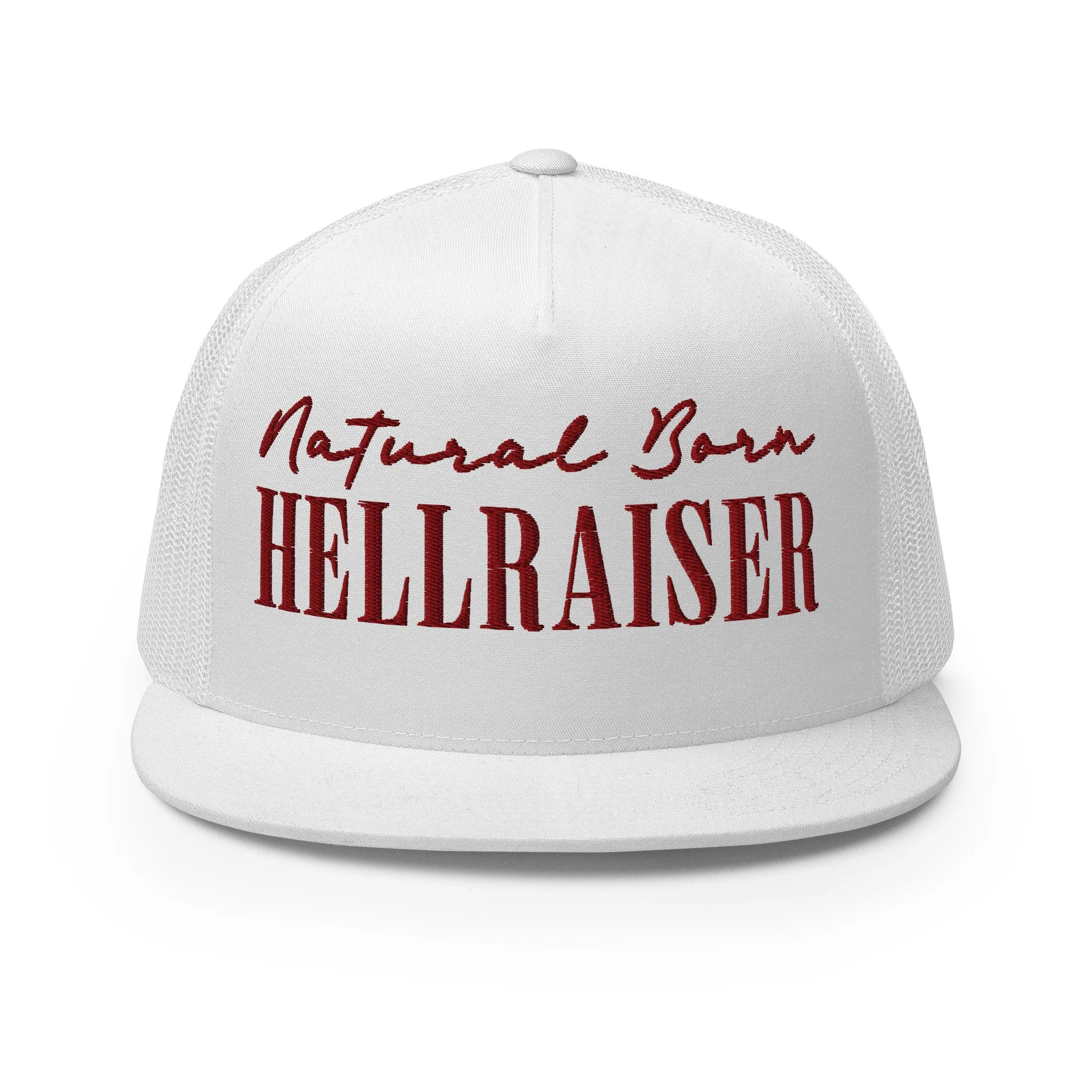 Natural Born Hellraiser Embroidered Trucker Hat