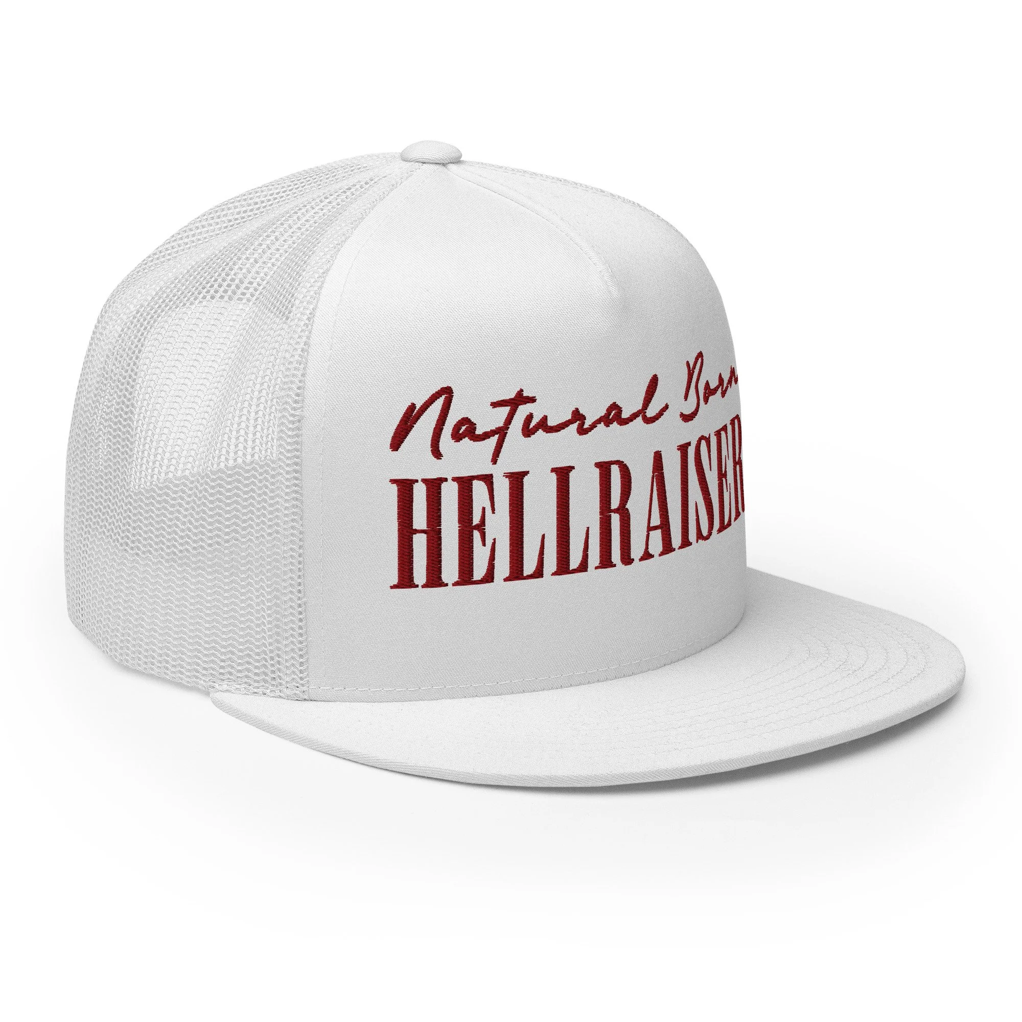 Natural Born Hellraiser Embroidered Trucker Hat