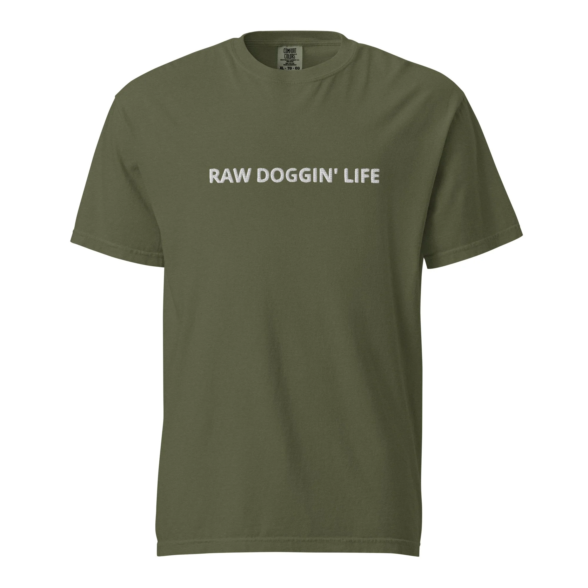 Embroidered Raw Doggin' Life Tee