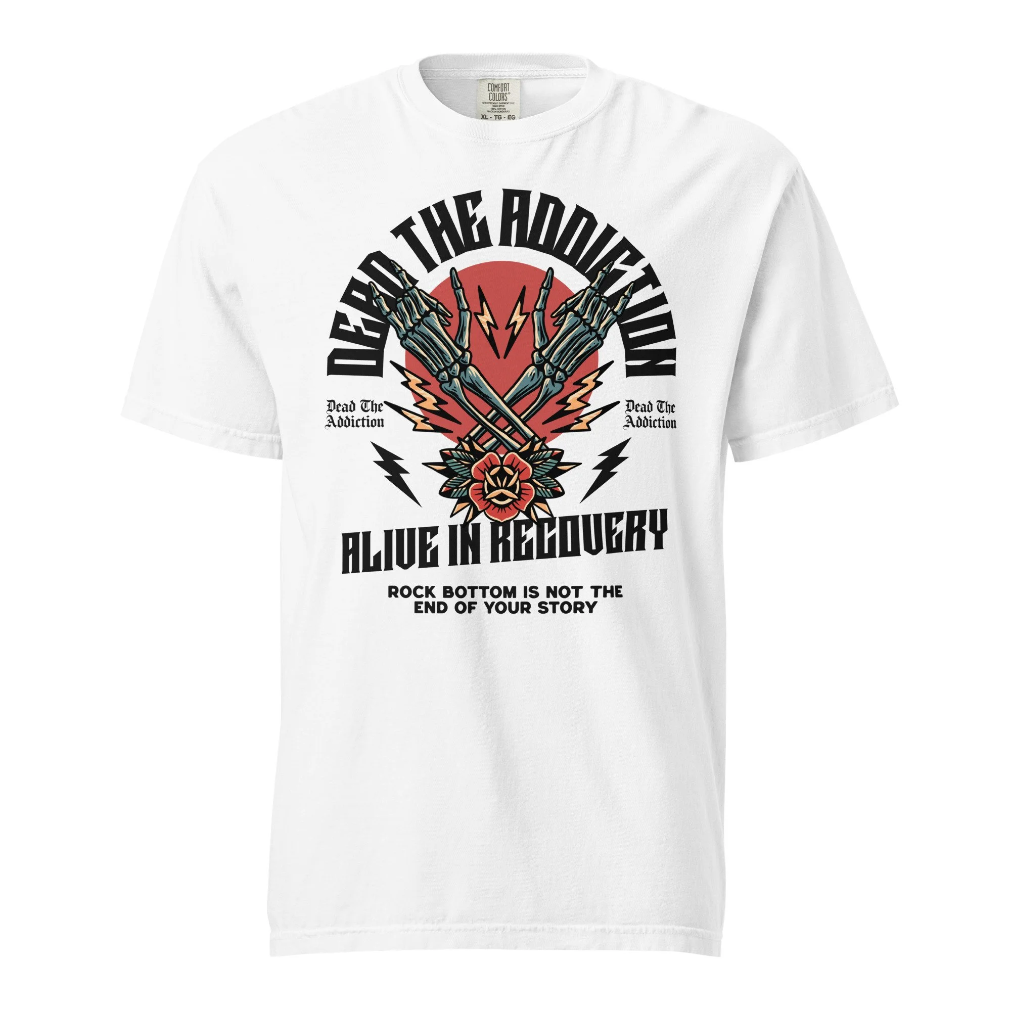 Alive In Recovery White Tee