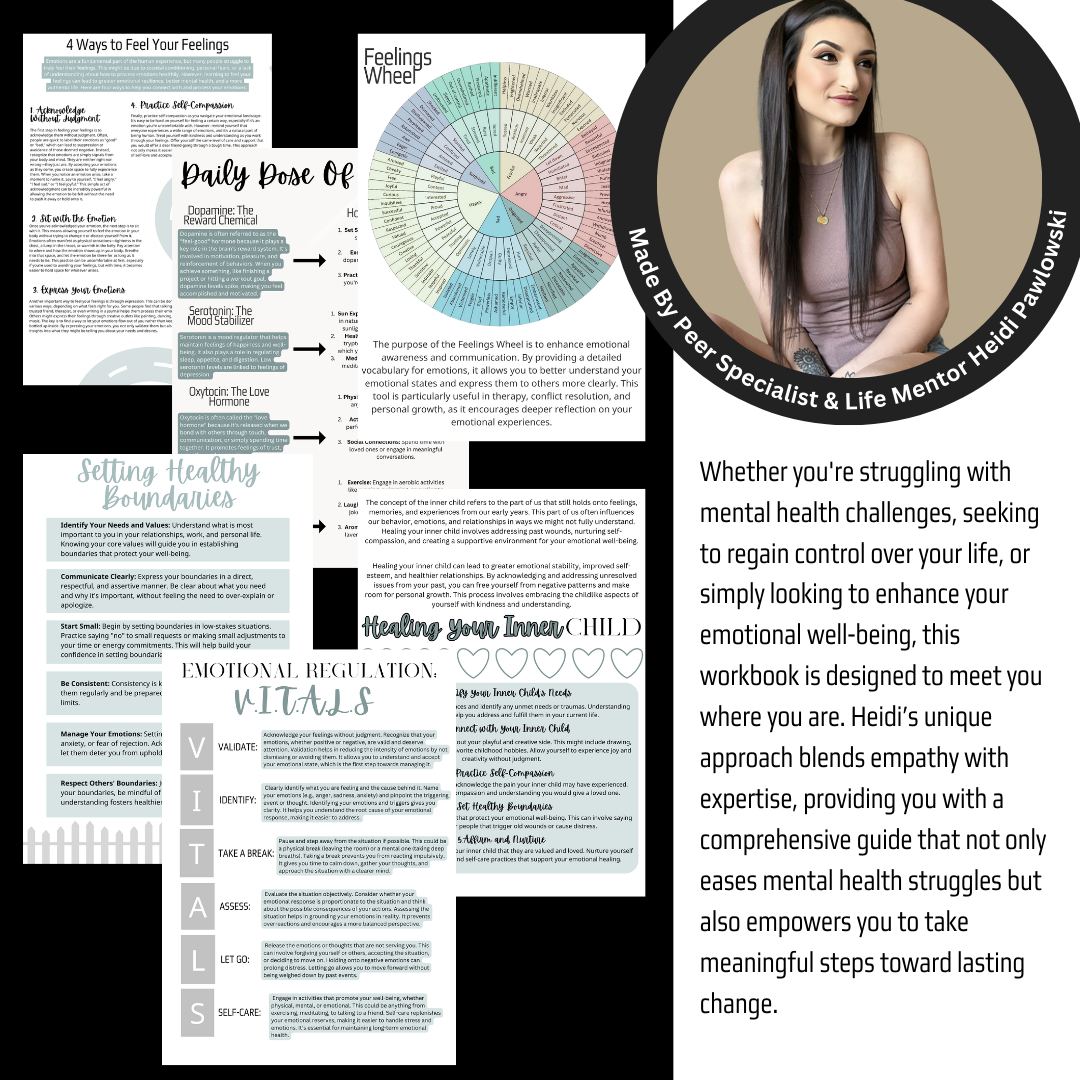 Inner Strength Mental Health Worksheet Bundle | CBT Worksheet Bundle | DBT Therapy Workbook