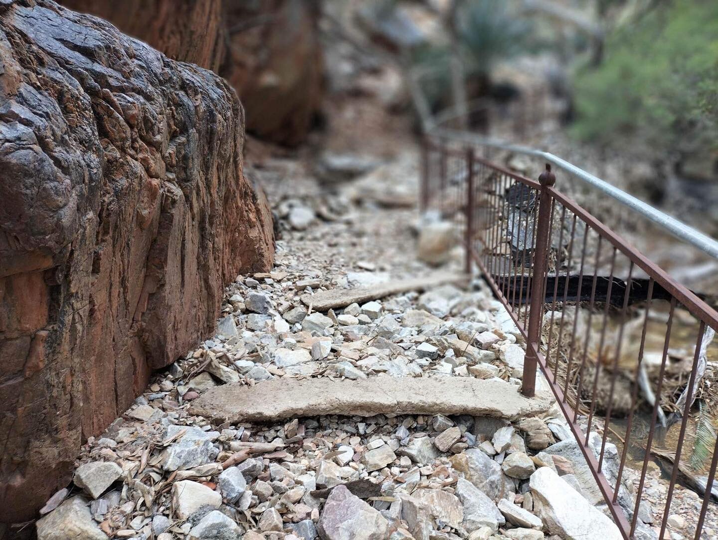 Before and After photos of our track to the Chasm. 

Massive thank you and shout out to the Community Work Party from the Alice Springs Correctional Centre.

The fellas that have worked tirelessly for the past two days to help partly restore our path