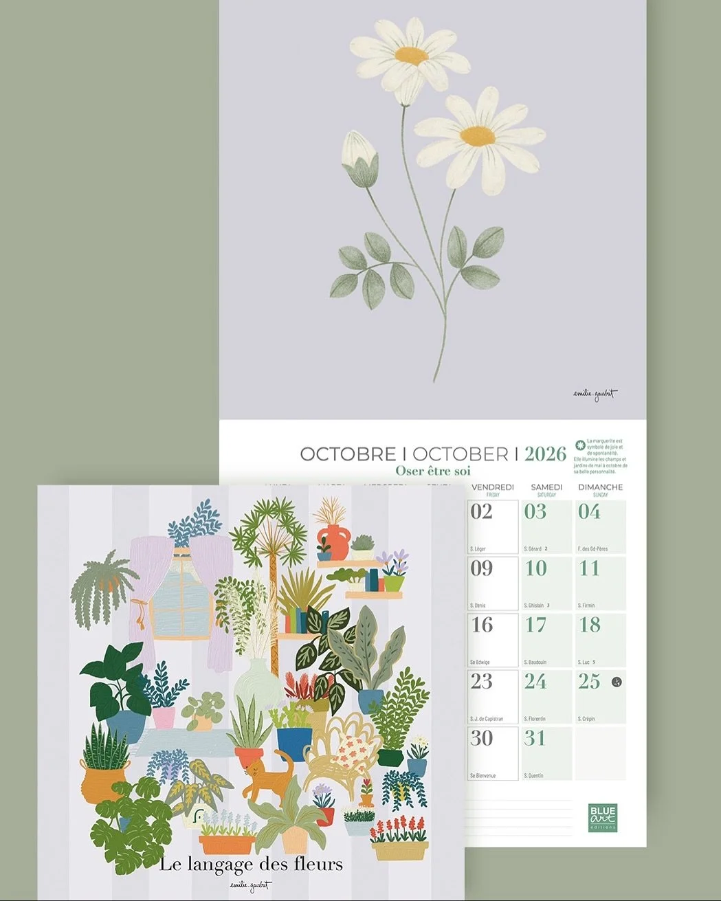 Mn calendrier 2026 illustr&eacute; pour @bluearteditions ⭐️
j&rsquo;ai le plaisir de vous pr&eacute;senter mon nouveau calendrier 2026, illustr&eacute; pour les &eacute;ditions Blue Art. 

J&rsquo;ai imagin&eacute; mon calendrier &laquo; le langage d