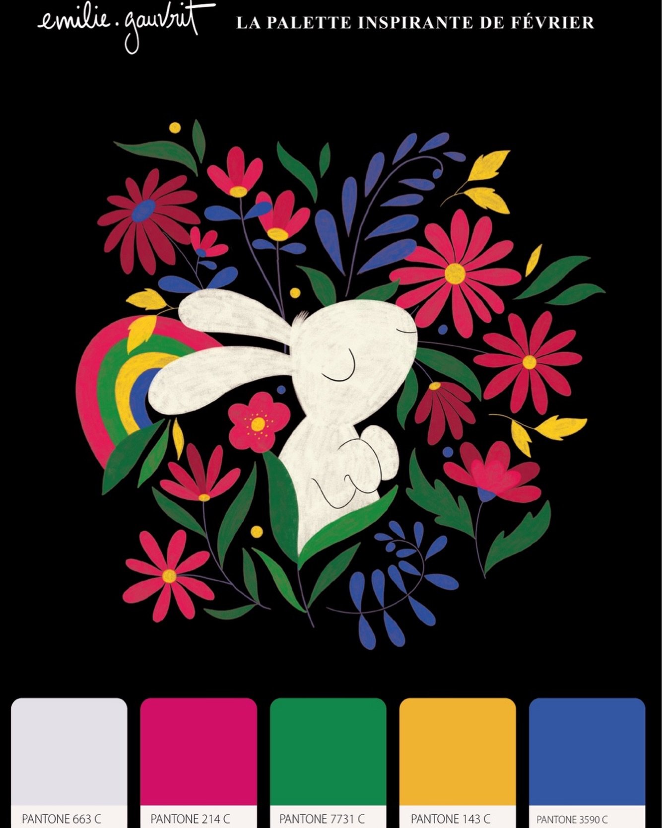 C&rsquo;est le retour du jeudi inspi 🎨

Pour ce mois de f&eacute;vrier, bien trop pluvieux, je vous partage une palette joyeuse aux couleurs assum&eacute;es. Les contrastes dialoguent avec douceur.

Un blanc cass&eacute; pour la respiration.
Un rose