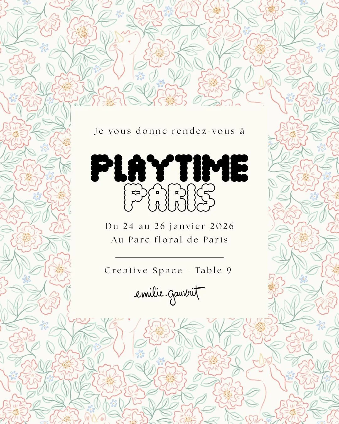 Dans les derniers pr&eacute;paratifs avant le grand saut 🔥

Je vous donne rdv au salon Playtime du 24 au 26 janvier au parc floral de Paris.
J&rsquo;emm&egrave;ne avec moi de nombreuses nouvelles cr&eacute;ations, motifs et illustrations, pour les u