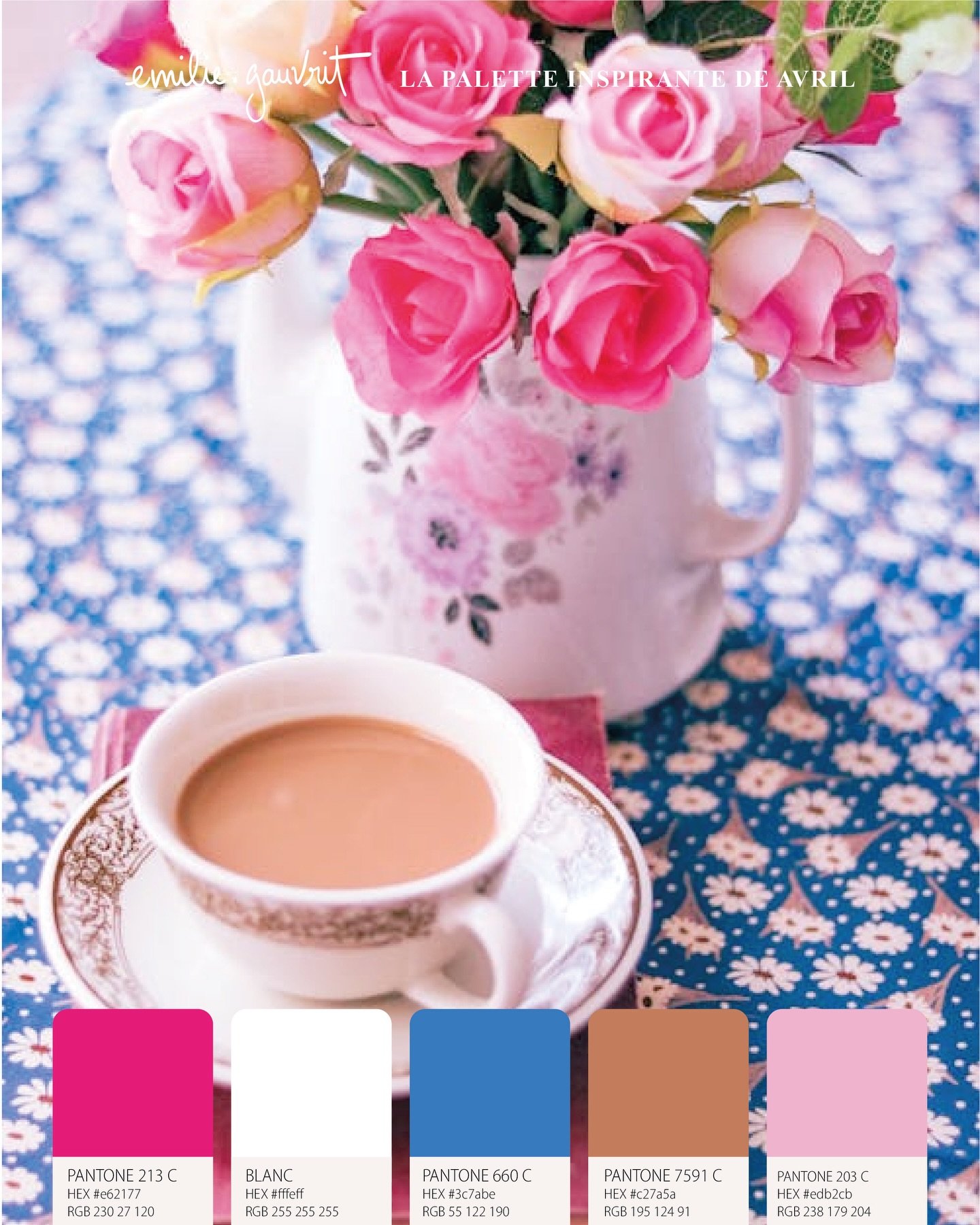 Jeudi inspi

Tr&egrave;s ch&egrave;res cr&eacute;atrices et cr&eacute;ateurs, vous l&rsquo;attendiez la voici. La palette inspirante du mois d&rsquo;avril ☕️🌸
Retour du printemps oblige, notre palette se pare de jolies couleurs tout aussi gourmandes