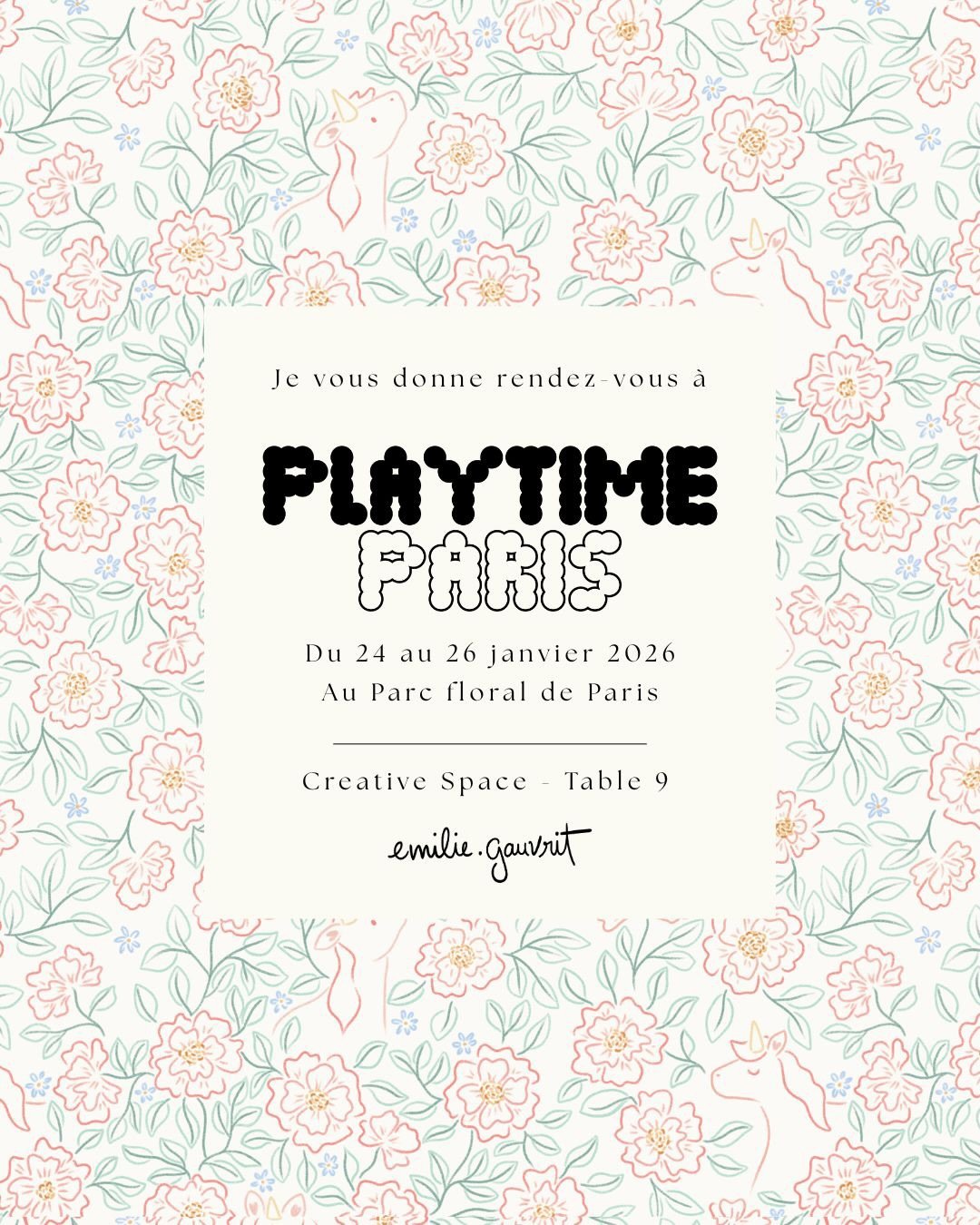 Dans les derniers pr&eacute;paratifs avant le grand saut 🔥

Je vous donne rdv au salon Playtime du 24 au 26 janvier au parc floral de Paris.
J&rsquo;emm&egrave;ne avec moi de nombreuses nouvelles cr&eacute;ations, motifs et illustrations, pour les u