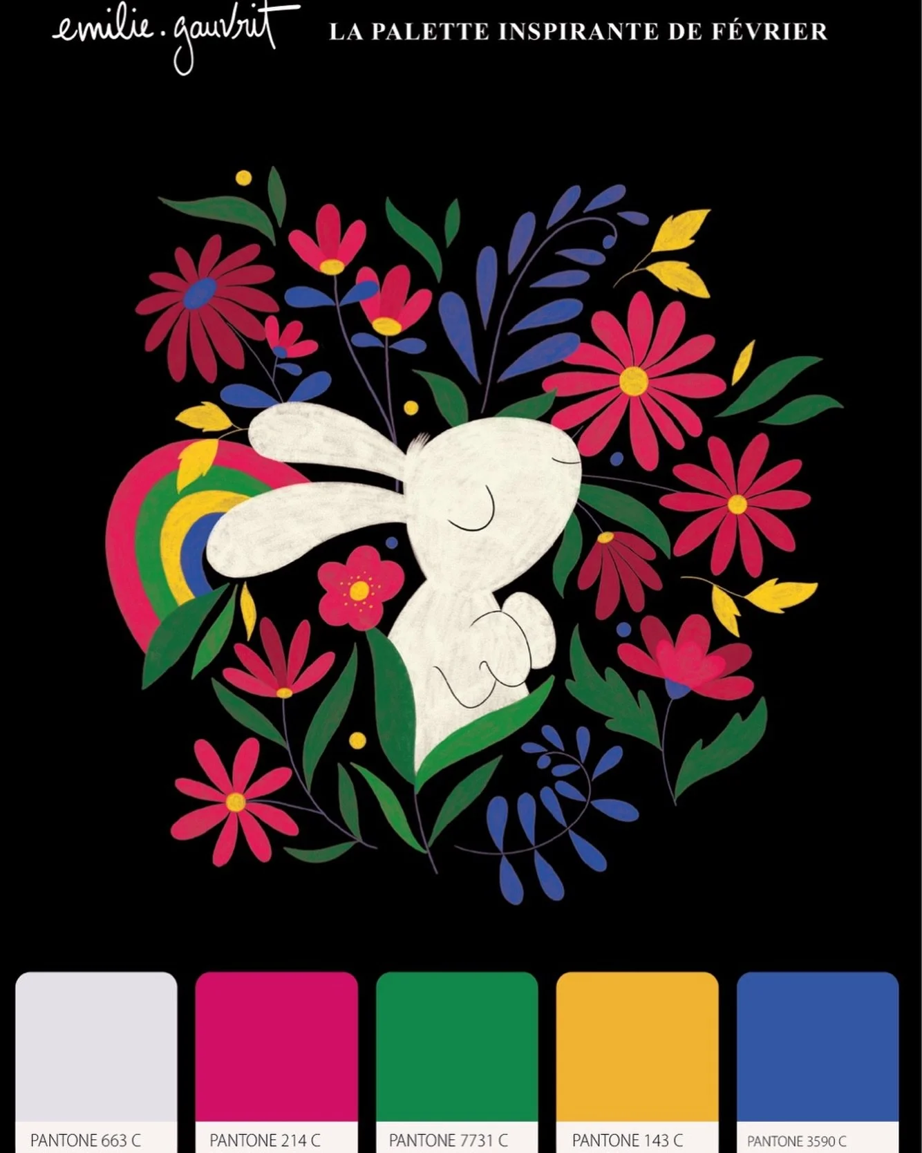 C&rsquo;est le retour du jeudi inspi 🎨

Pour ce mois de f&eacute;vrier, bien trop pluvieux, je vous partage une palette joyeuse aux couleurs assum&eacute;es. Les contrastes dialoguent avec douceur.

Un blanc cass&eacute; pour la respiration.
Un rose