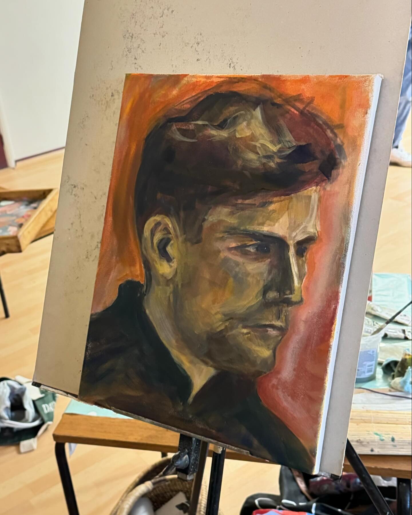 Today (Sunday 21 Jan) we held our first workshop of 2024.  A portrait painting workshop with ten painters.  We are grateful to Joe who held a single pose for three hours! Thanks to everyone who attended, including @rosdraw2020 @phillockwood2173 - we 