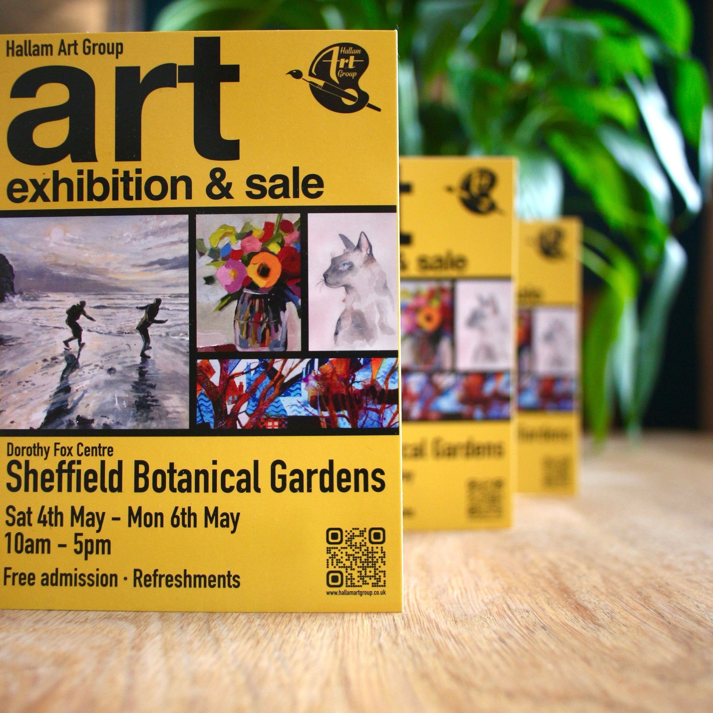 One week from today, Hallam Art Group will open the door on its 2024 Spring Exhibition at the Sheffield Botanical Gardens.  Come along to the Dorothy Fox Center to see a huge collection of original paintings, prints and cards by Sheffield artists. 
I