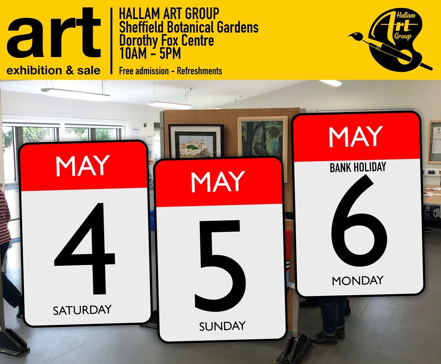 This Saturday, Hallam Art Group holds its annual spring exhibition and sale of original art.  Come along to see new paintings from our members. Including @kerseygerry @phillockwood2173 Isabel Blincow @glynwilliamsartist and many others. 
#sheffieldar