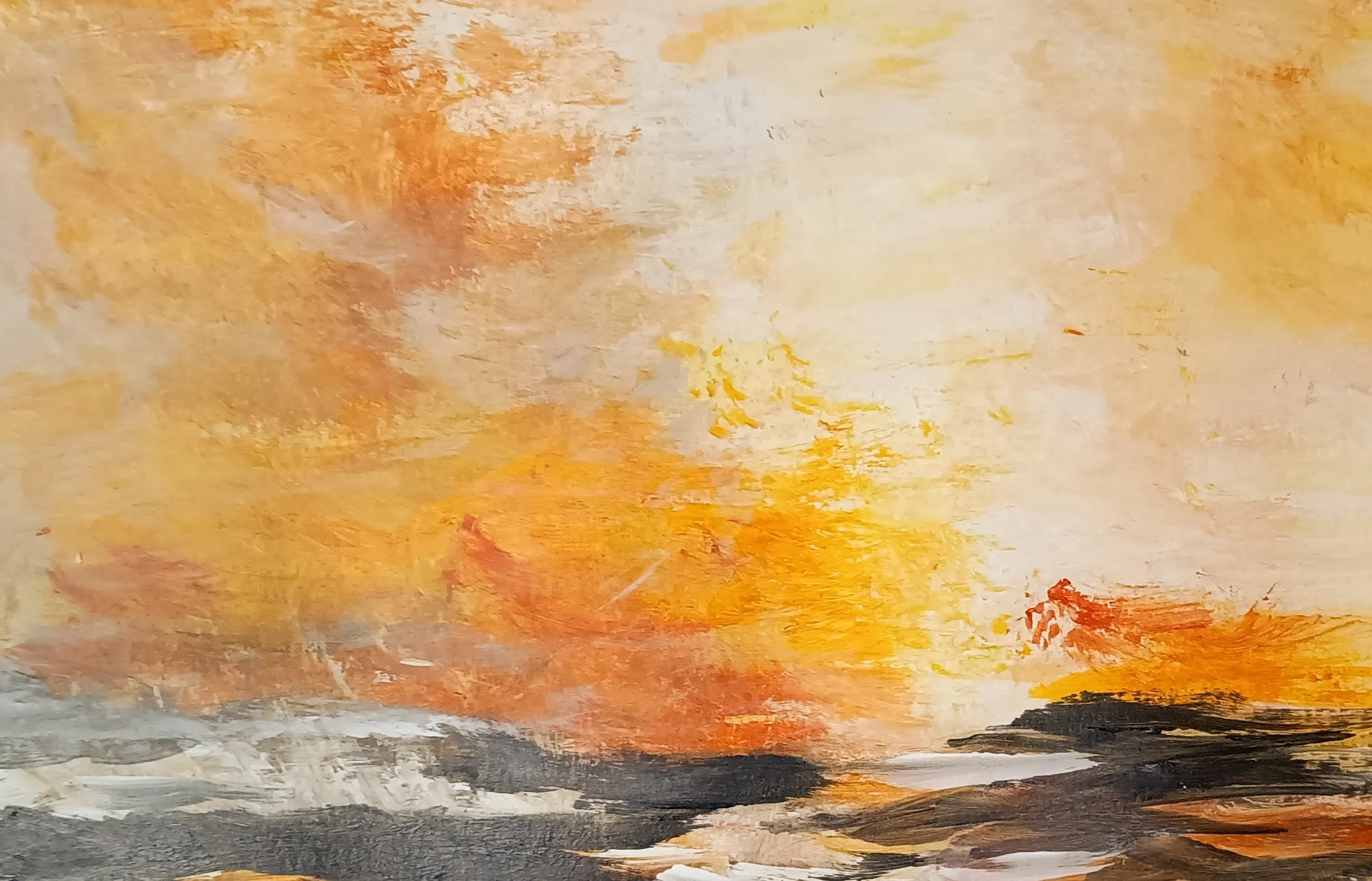 Sunset. Acrylic on paper