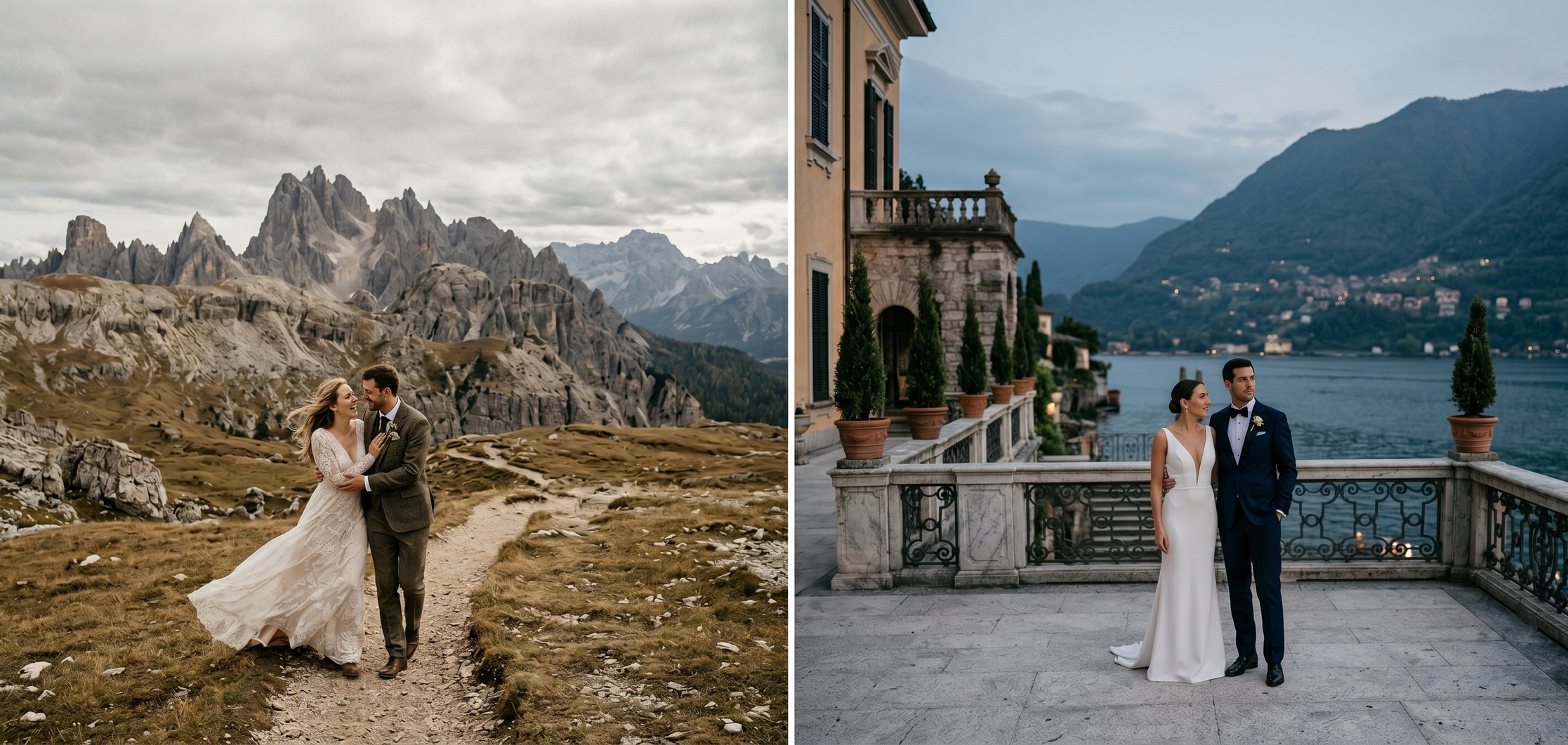 Dolomites Wedding vs Lake Como Wedding