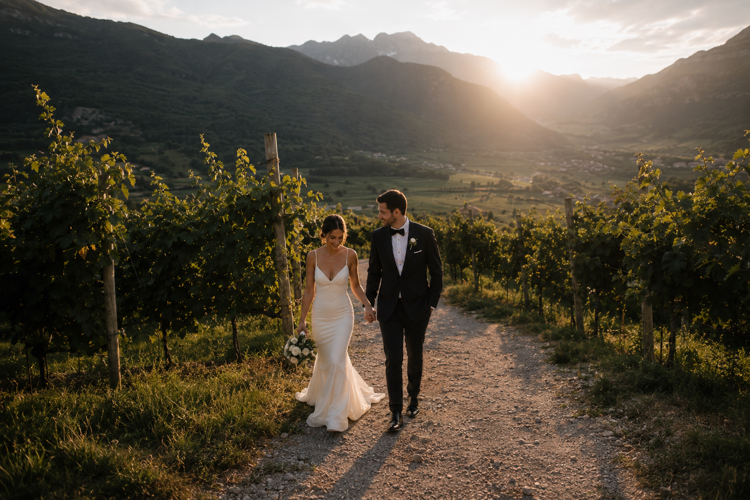 Trentino Wedding Photographer: Getting Married in Trento, Vineyards and the Italian Alps