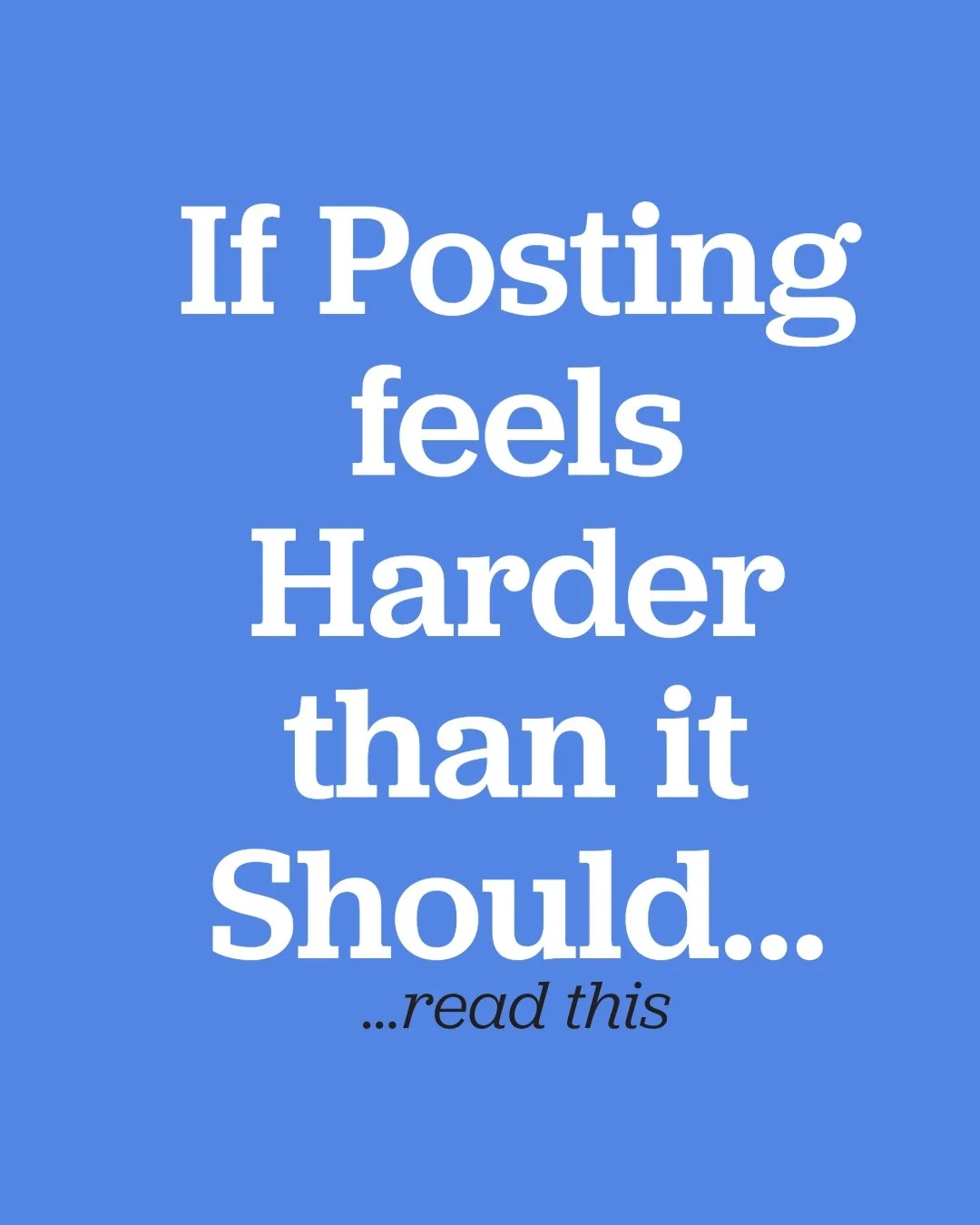 If posting about your business feels harder than it should be&hellip; read this.

You can be absolutely BRILLIANT at what you do, have happy clients and be doing amazing work behind the scenes but still sit staring at your tablet or computer thinking
