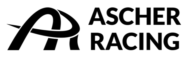 Text-based logo reading 'Ascher Racing and Marketing.'