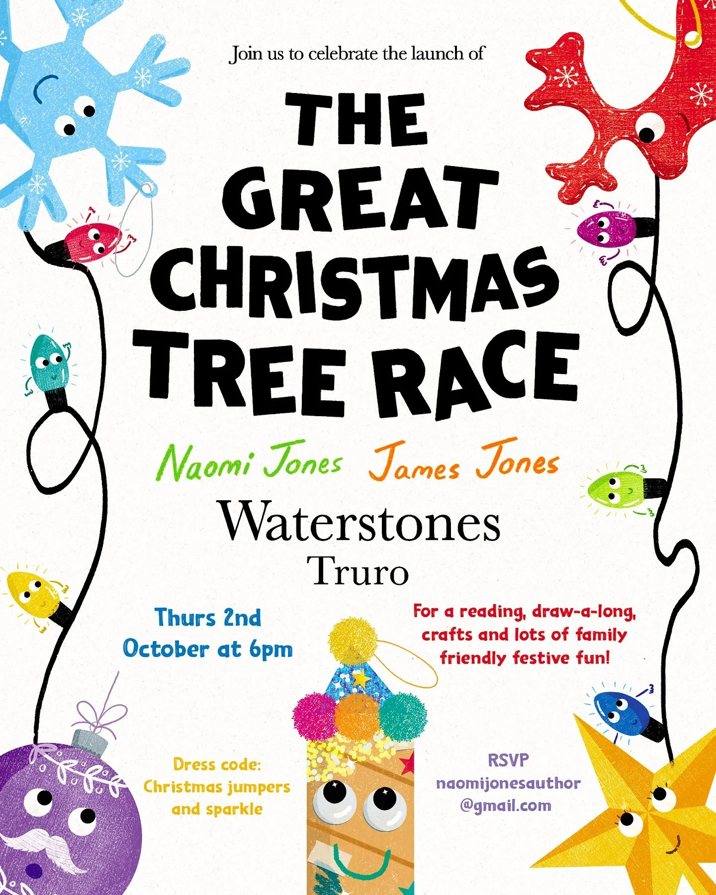 ⭐️ EXCITING NEWS 🥳 
Our newest (and shiniest) book we’ve worked on together ‘The Great Christmas Tree Race’ is published in just under two weeks time with the amazing @ladybirdbooks team 🥳 
We’re super excited about this o
