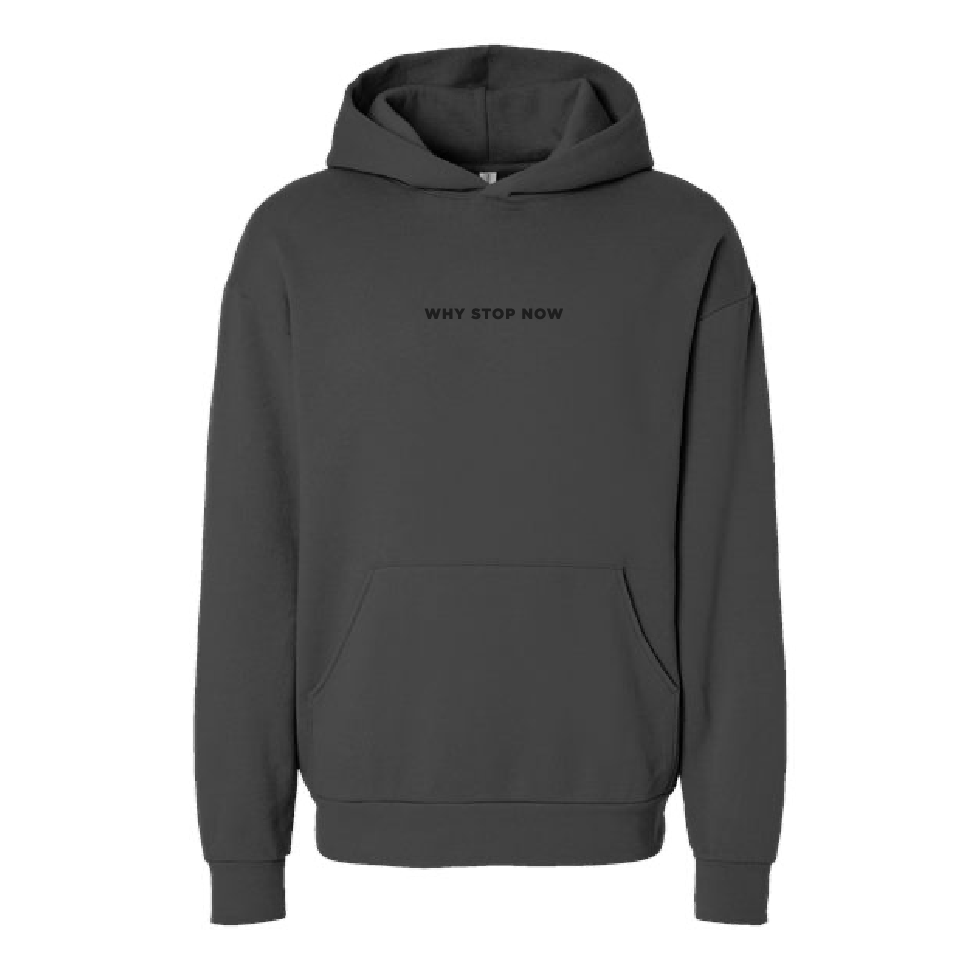WHY STOP NOW HOODIE