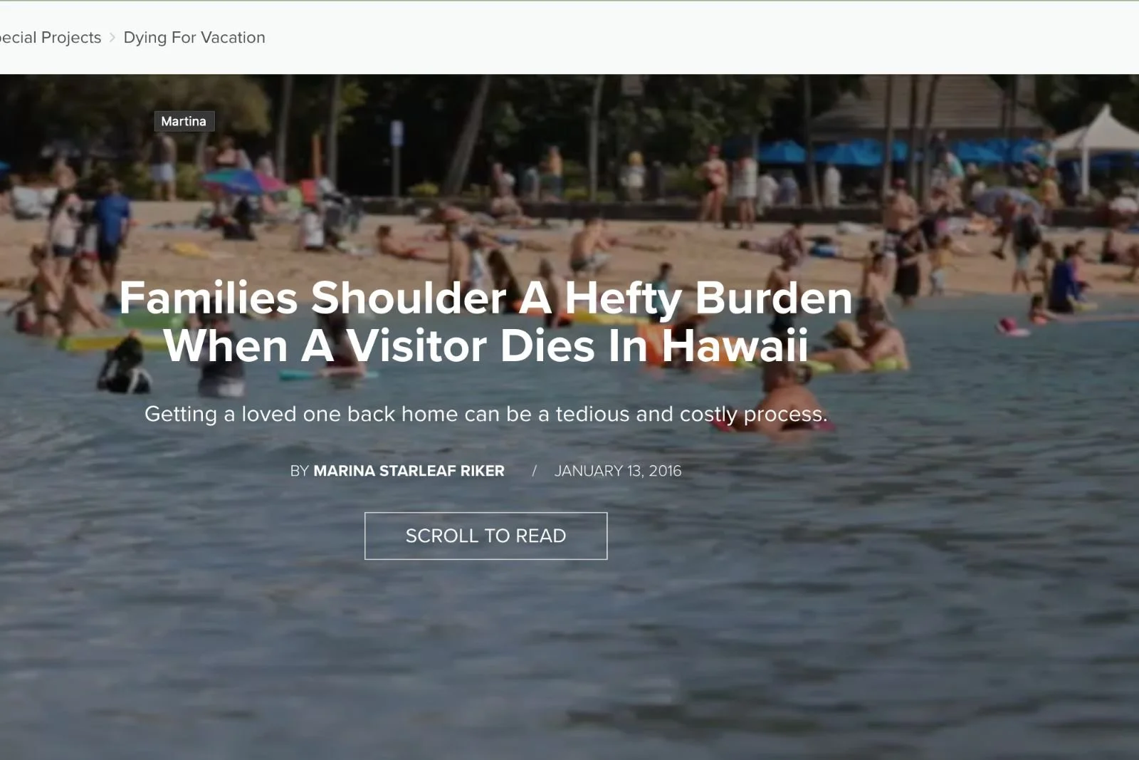 Families shoulder a hefty burden when a visitor dies in Hawaii