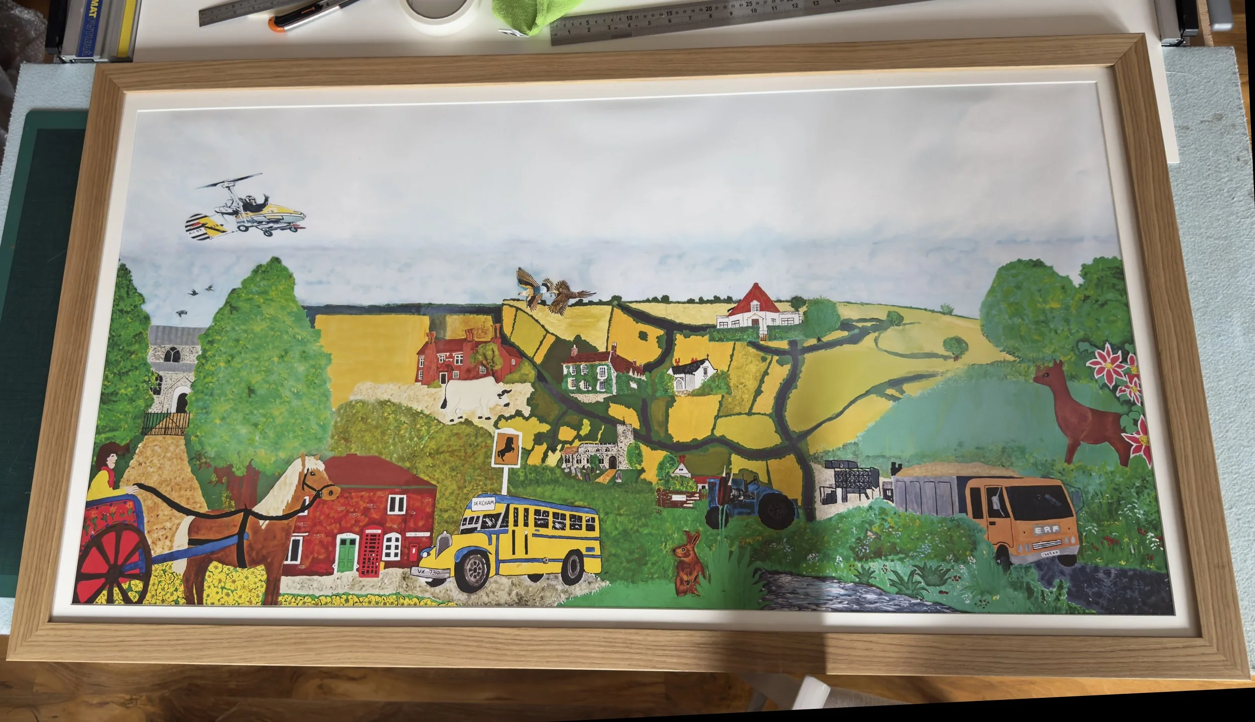 Large print for village Hall