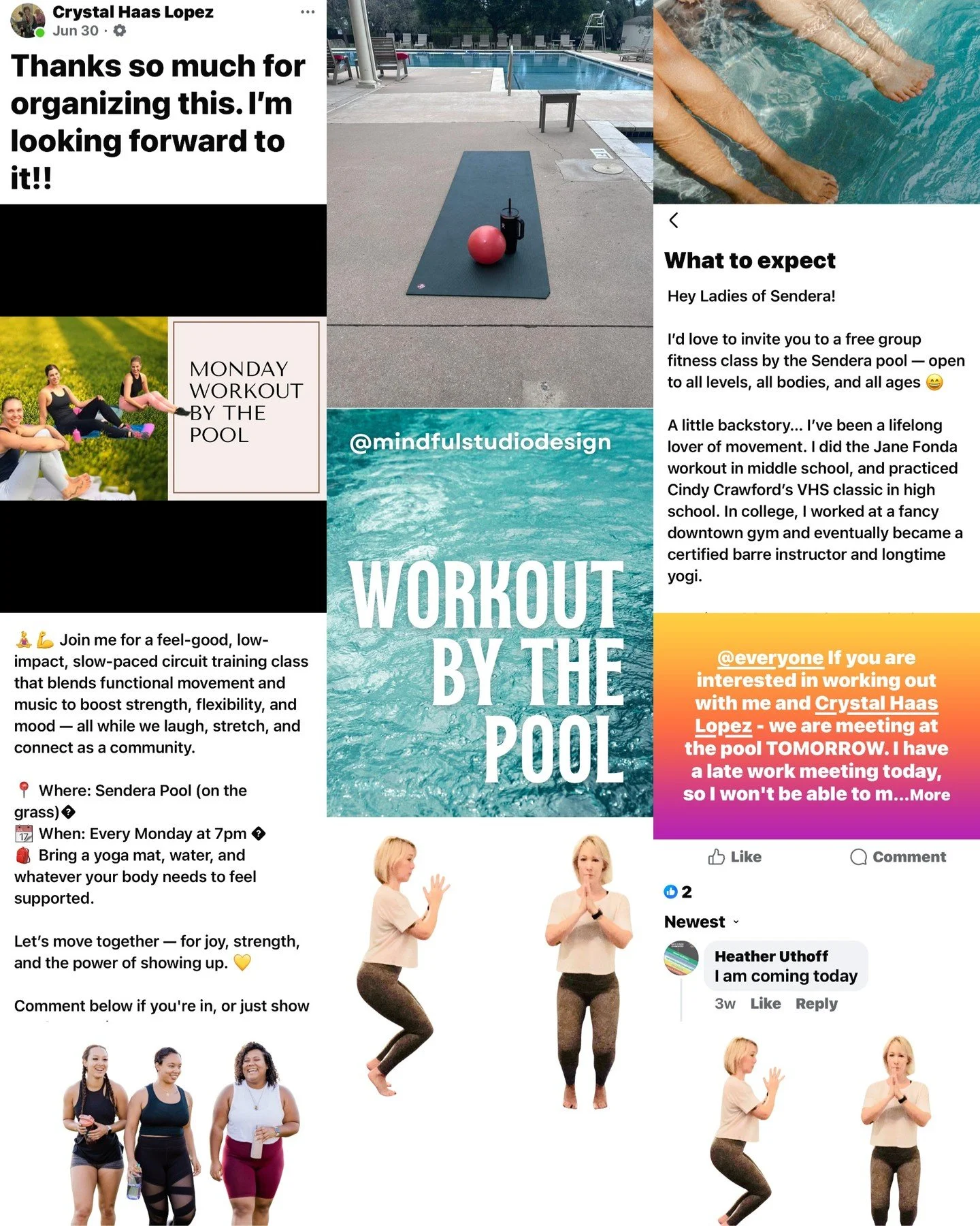 Jess's Mindful Method Experiment: Workout at the Pool

So here&rsquo;s the deal: I wanted to find out if I was ready to get back into teaching group fitness again, and rather than just jumping in with all the training, I tried something different. I 