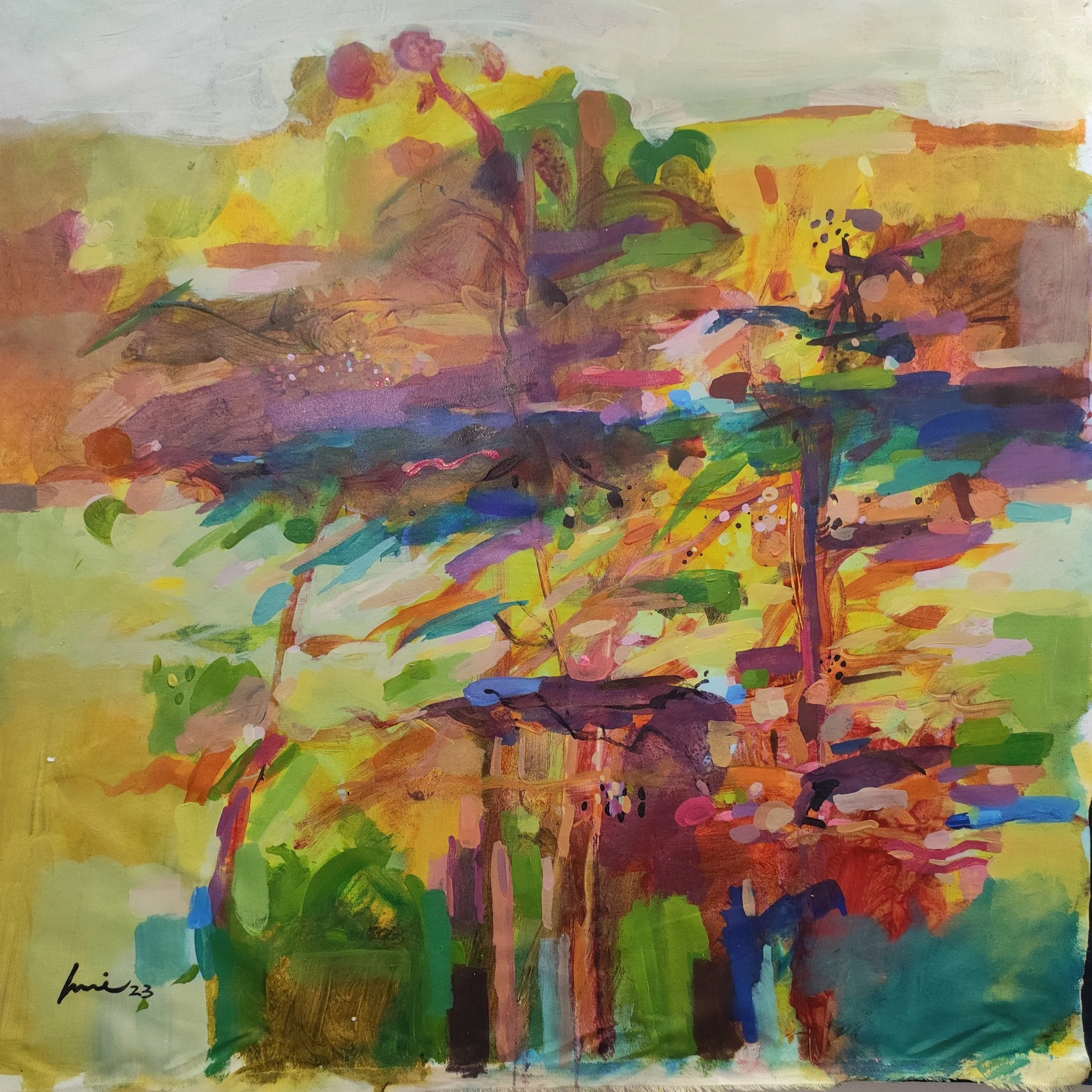 Untitled , 2022 acrylic on canvas, 70 x 70 cm