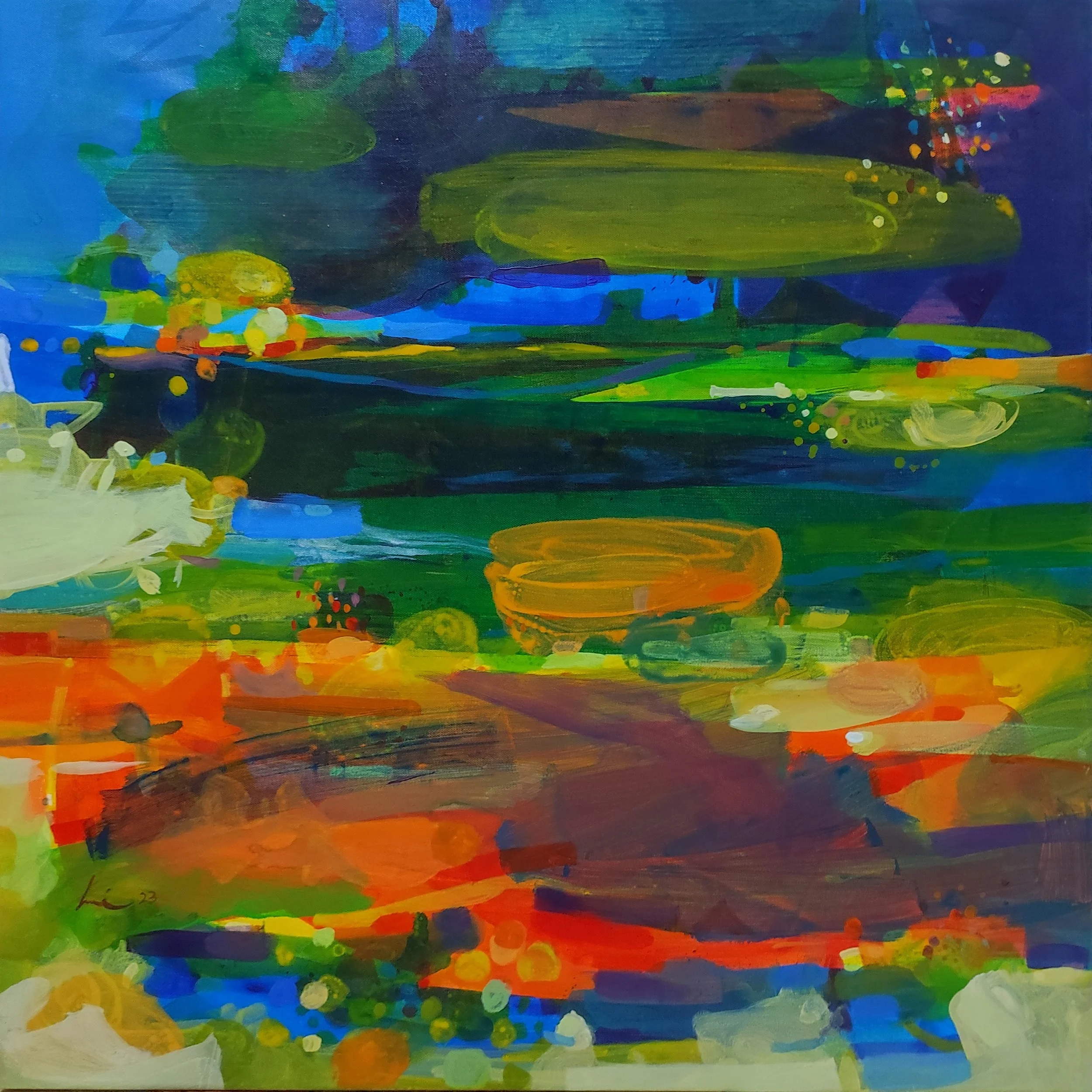 Untitled , 2022 acrylic on canvas, 70 x 70 cm