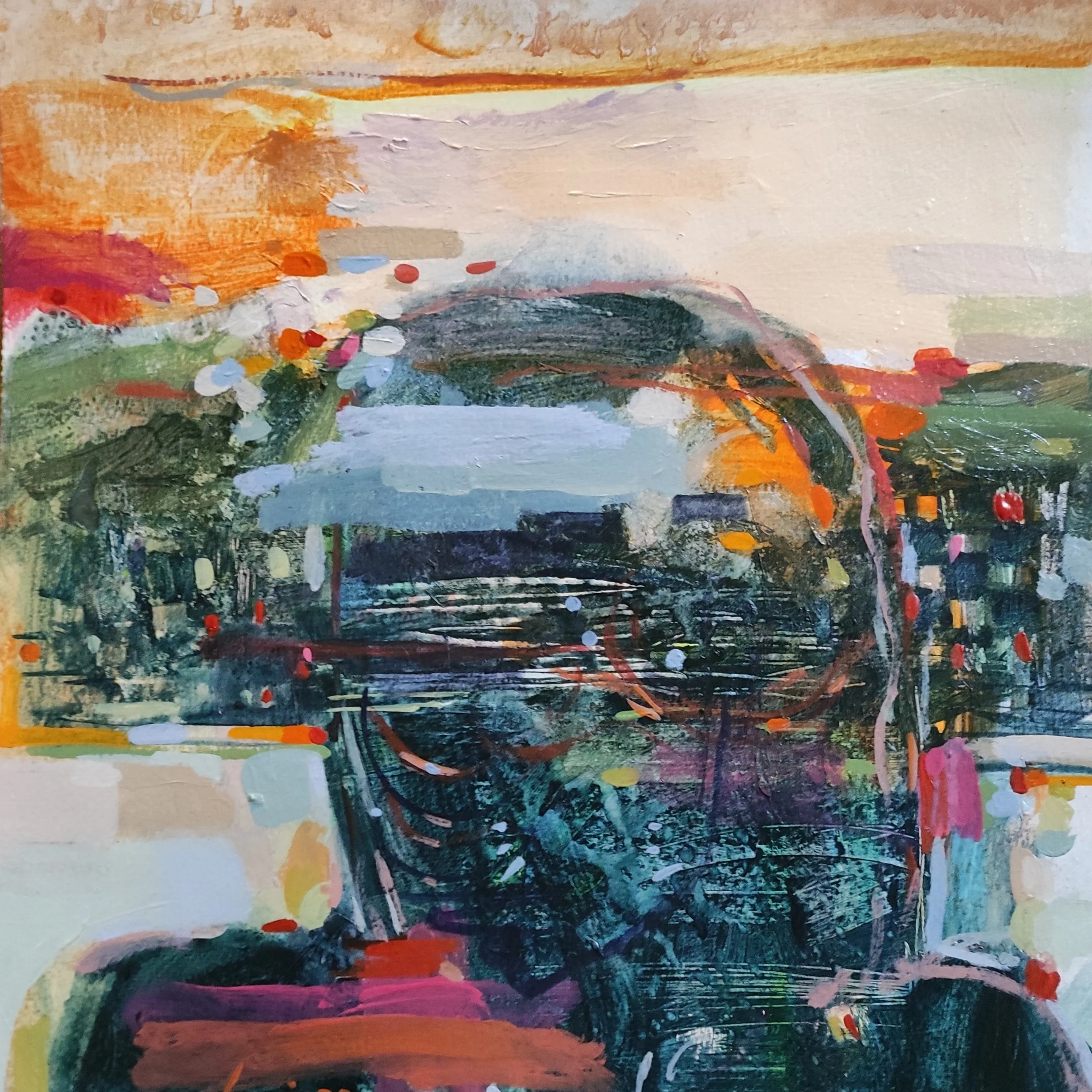 Untitled , 2022 acrylic on paper, 35 x 35 cm