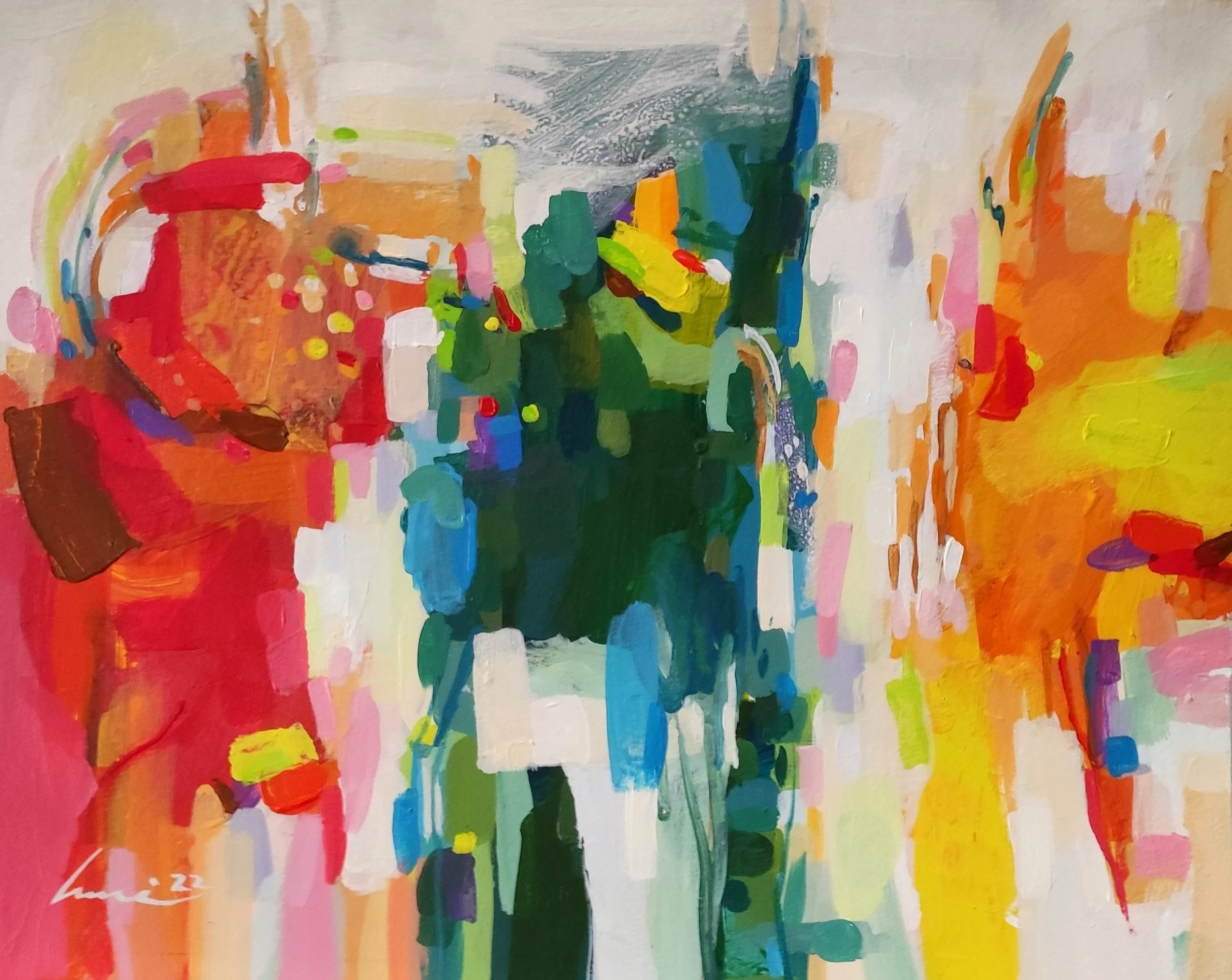 Untitled , 2022 acrylic on paper, 35 x 45 cm