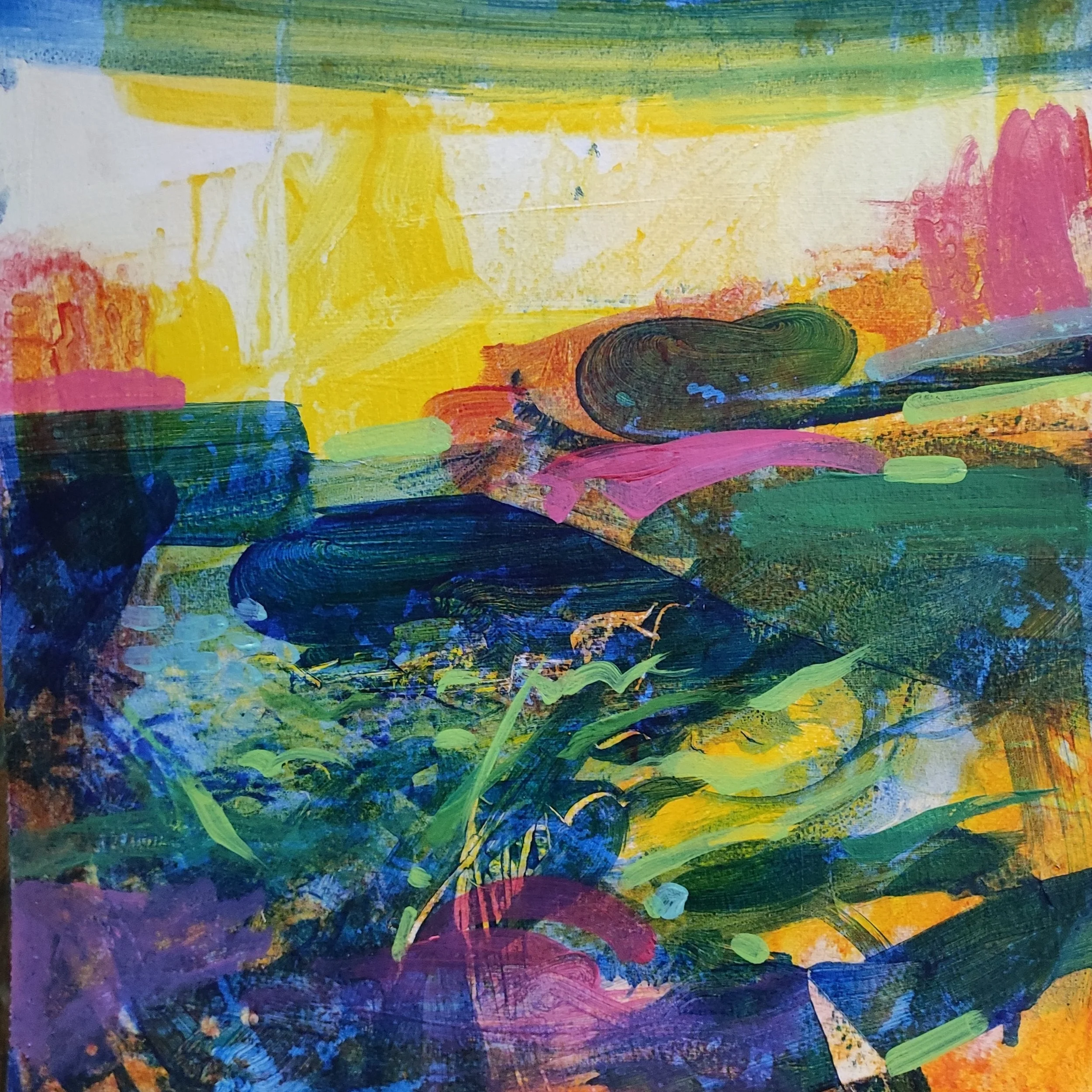 Untitled , 2022 acrylic on paper, 35 x 35 cm