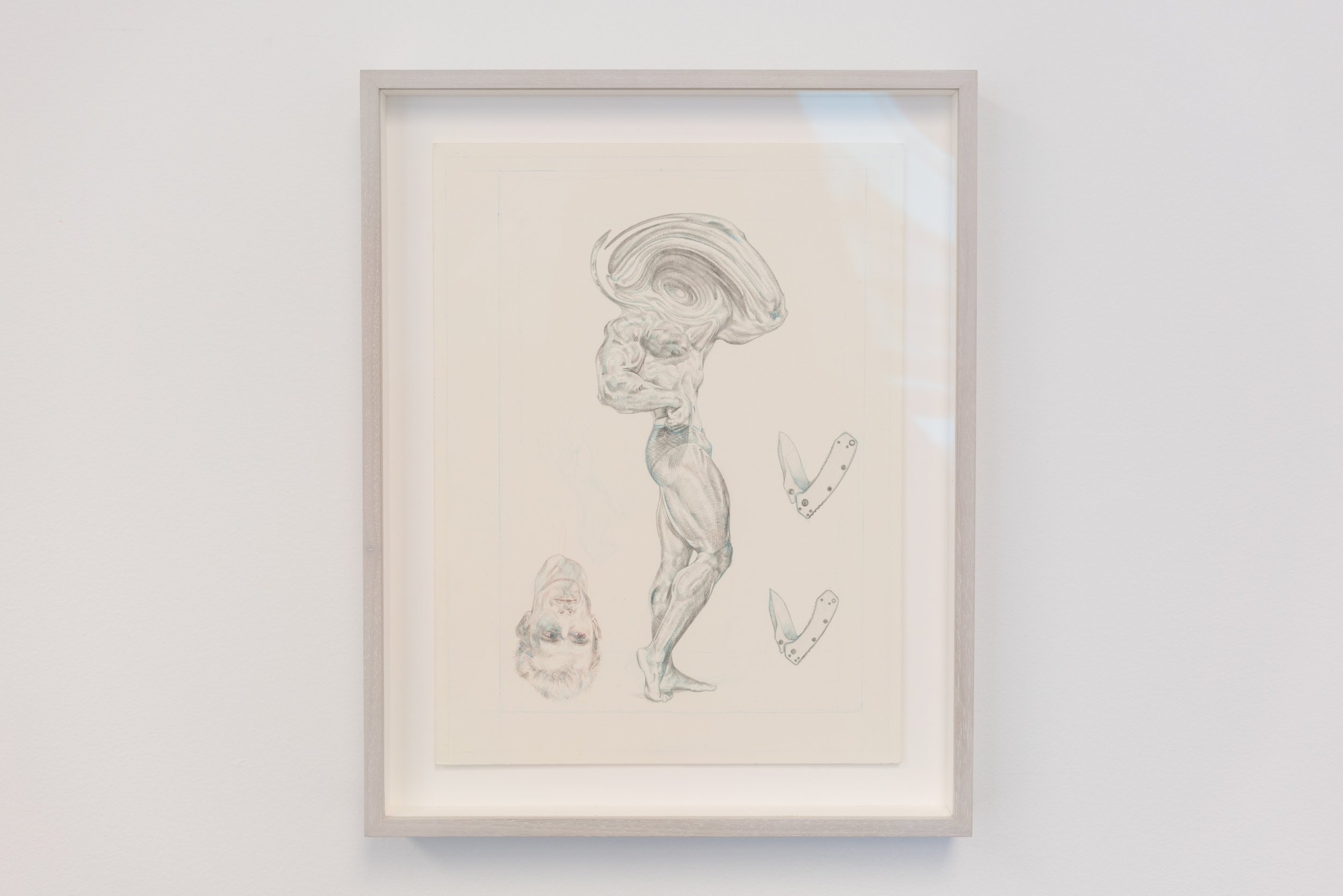  David Lasley   Composition Study , 2018  Graphite on paper  9 x 12, 11.5 x 14.5 framed 