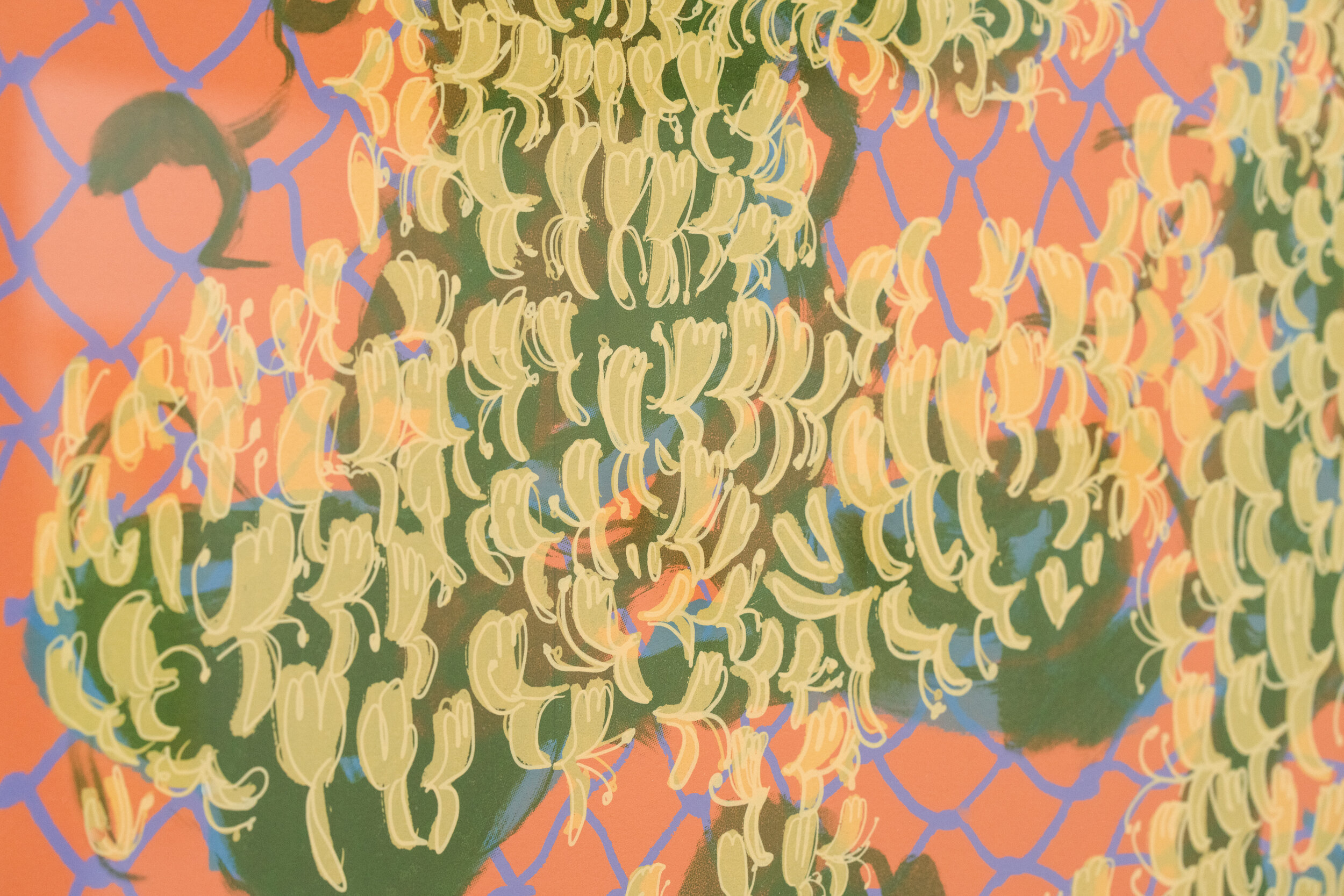  Lex Brown,  I Feel Love  (detail), 2021. Screenprint, edition 1 of 4, 34 x 51 inches. Courtesy of the artist and Deli Gallery. Photo: Nando Alvarez-Perez. 