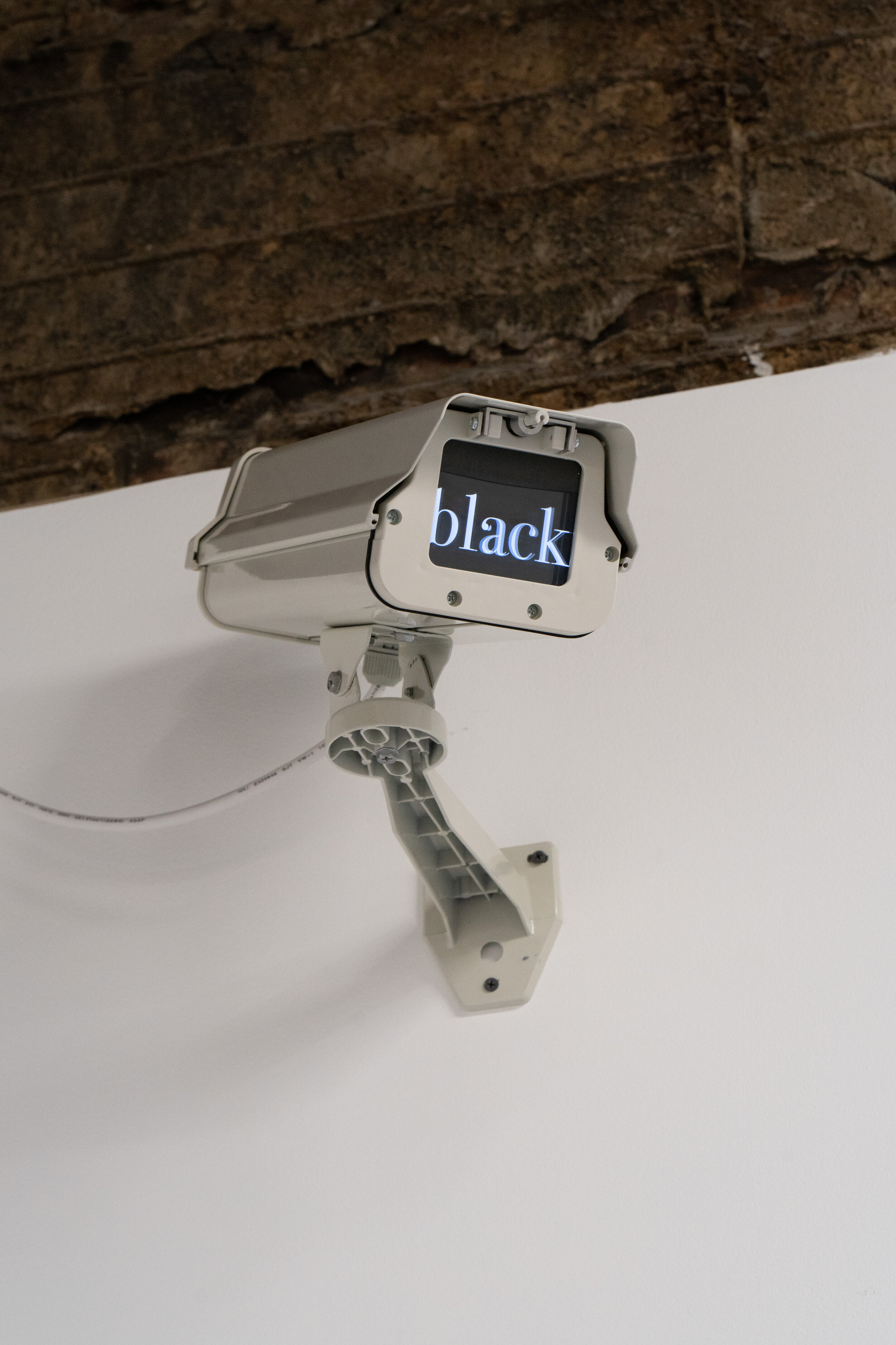  Lex Brown,  A Footnote or a Red Herring , 2021. Closed circuit camera with video, 6 minutes. Courtesy of the artist and Deli Gallery. Photo: Nando Alvarez-Perez. 