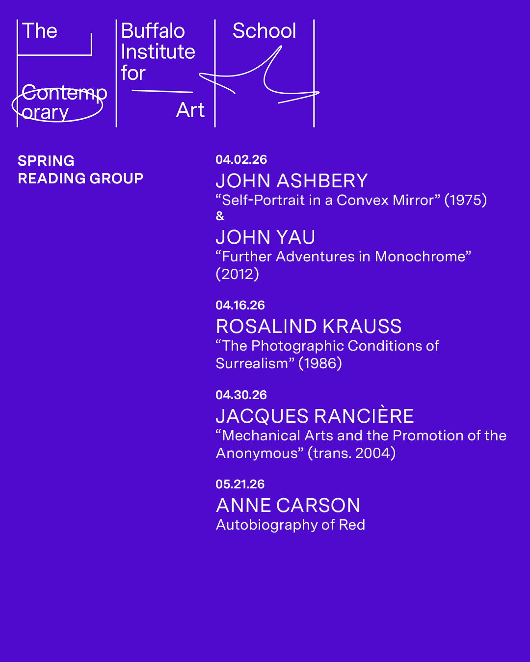 BICA School Reading Group: Rosalind Krauss