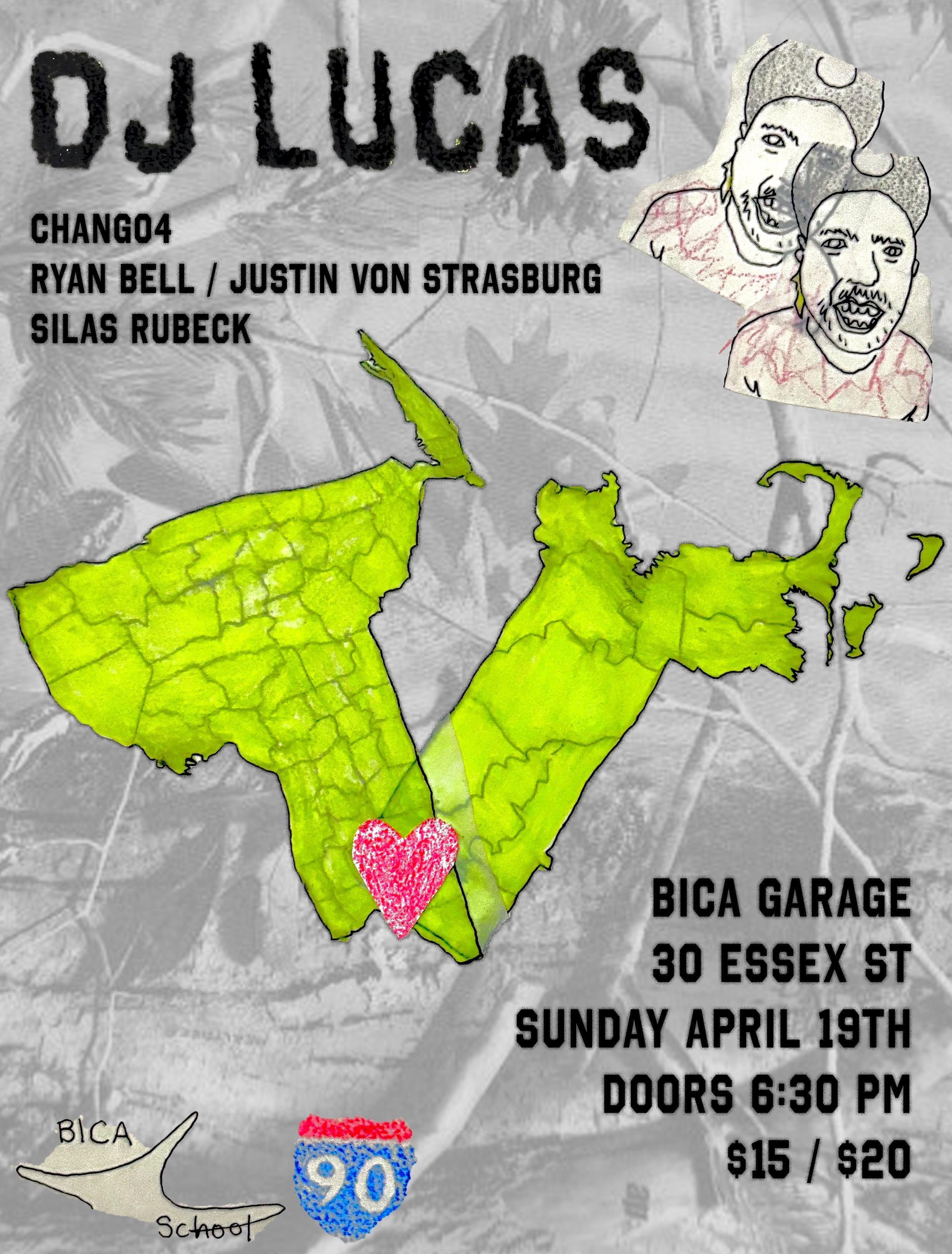 DJ Lucas w/ Chango4, Ryan Bell / Justin Von Strasburg & Silas Rubeck