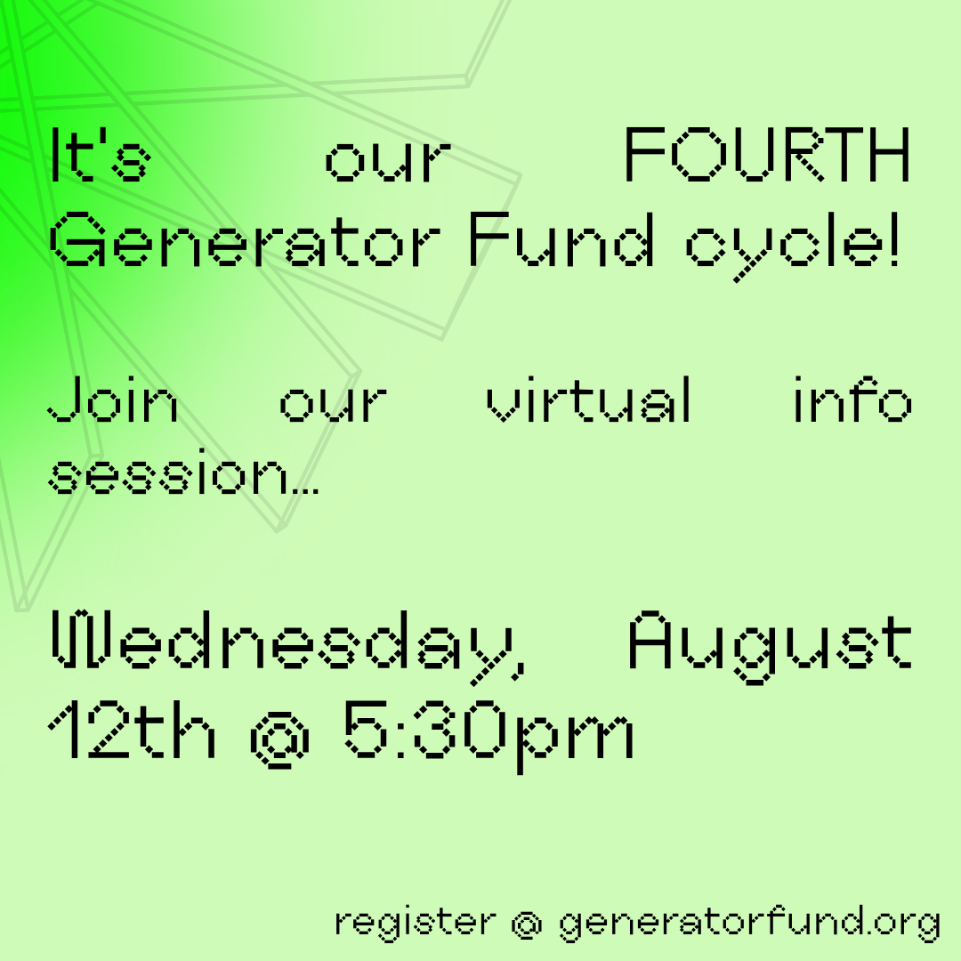 2026 Generator Fund Virtual Info Session