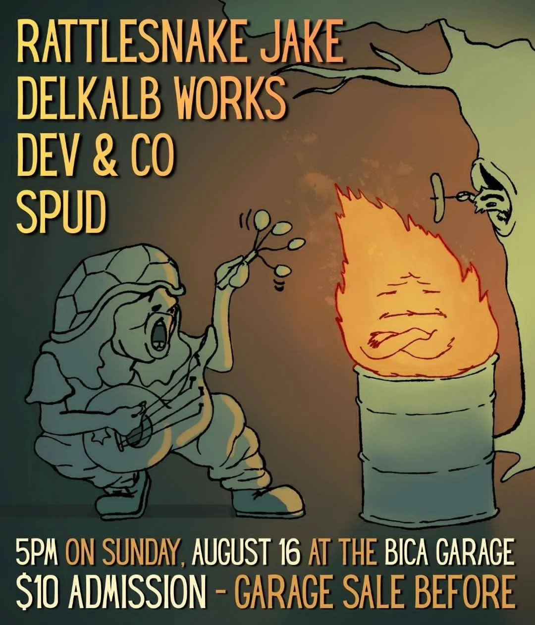 Rattlesnake Jake, Delkalb Works, Dev &amp; Co, &amp; Spud