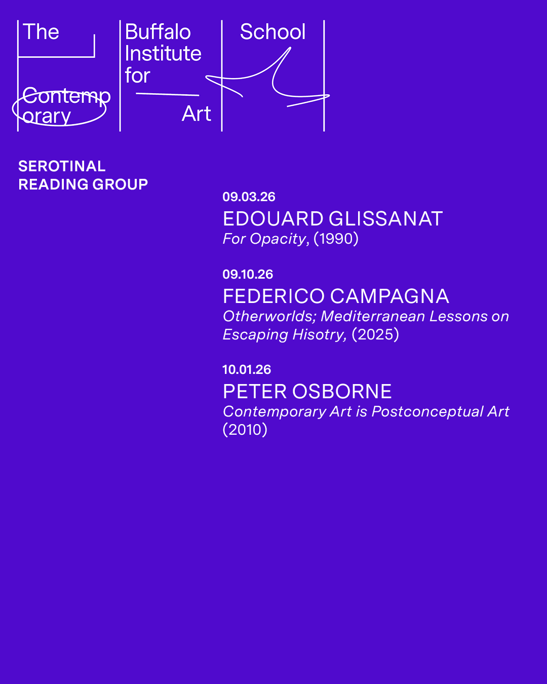 BICA School Reading Group: édouard Glissant
