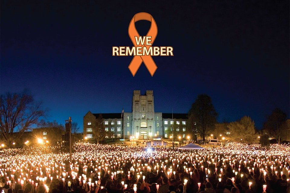 Today at 9:43AM please take a moment of silence for the 32 lost on this tragic day 17 years ago, April 16th, 2007 was a day we will all remember... hugs to all of our Hokie family on this difficult day. 

#neVerforgeT #wearevirginiatech #hokies