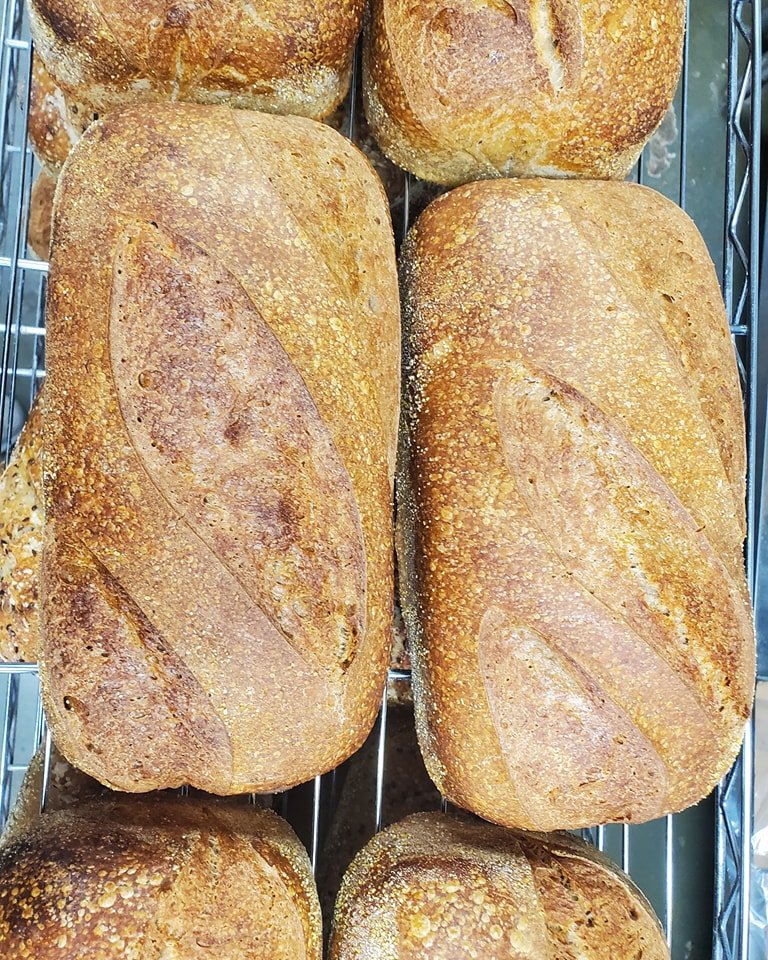 Happy Wednesday! We have fresh bagels and bread so stop by to get some! Don't forget the farmers market is today from 2pm - 6pm!