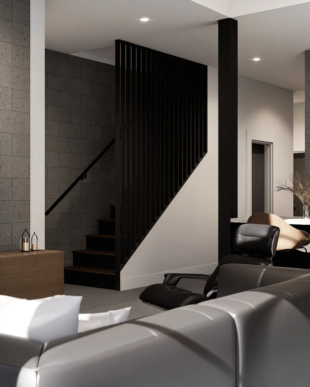 Entrees 3.0 - The stair detail viewed from the living room

#architecture #design #interiordesign #interior #homedecor #architect #home #architecturelovers #construction #homedesign #building #archilovers #interiors #luxury #decor #interiordesigner #