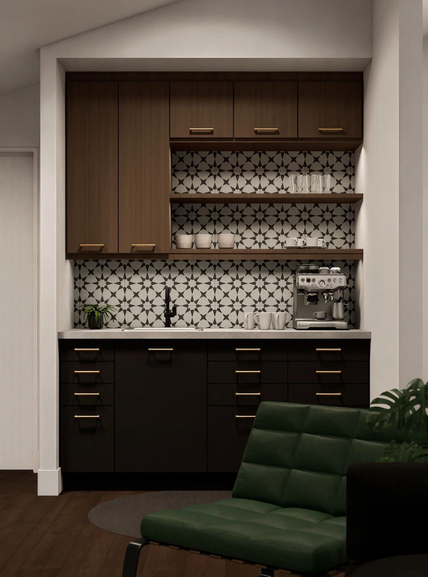 Entrees 4.0 - Second floor loft wet bar

#architecture #design #interiordesign #interior #homedecor #architect #home #architecturelovers #construction #homedesign #building #archilovers #interiors #luxury #decor #interiordesigner #architecturedesign 